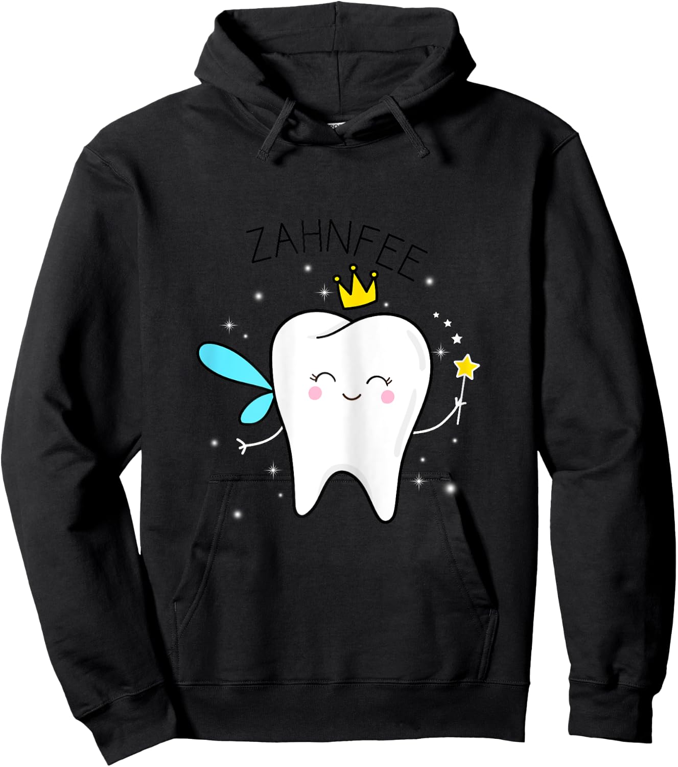 Tooth Fairy Carnival Party Costume Fancy Dress Fairy , White Hoodie - Hoodie | Black