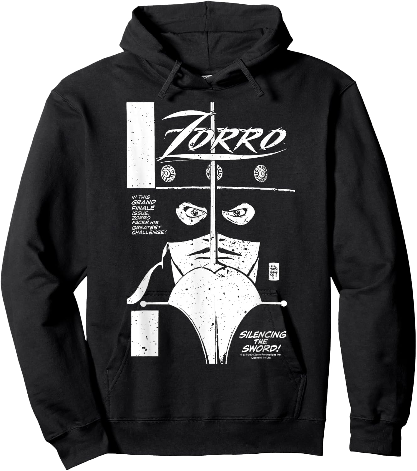 Zorro Grand Finale Comic Number: Silencing The Sword , Black, S Hoodie - Hoodie | Black