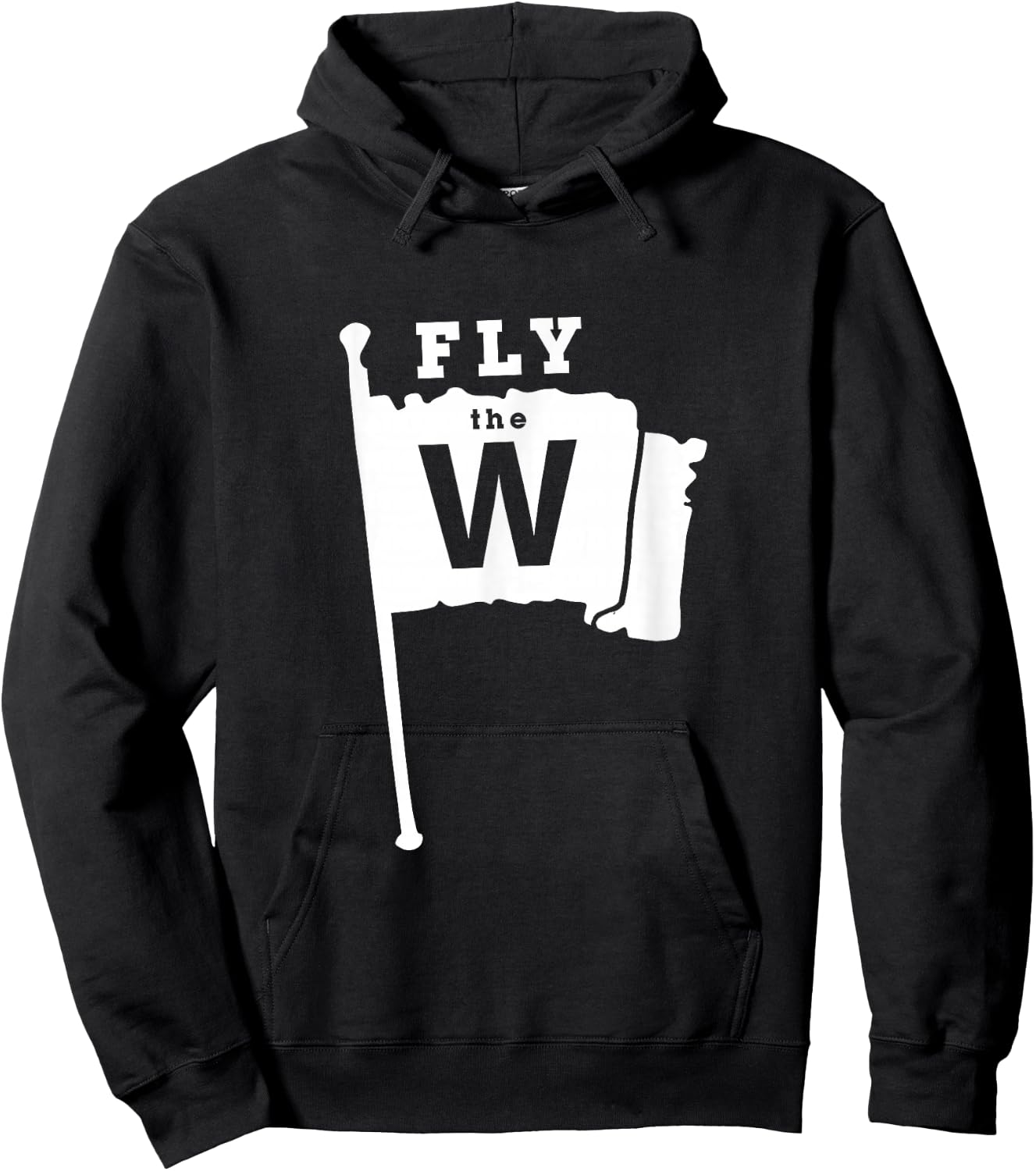 Fly The W Chicago Baseball Winning Flag Hoodie - Hoodie | Black