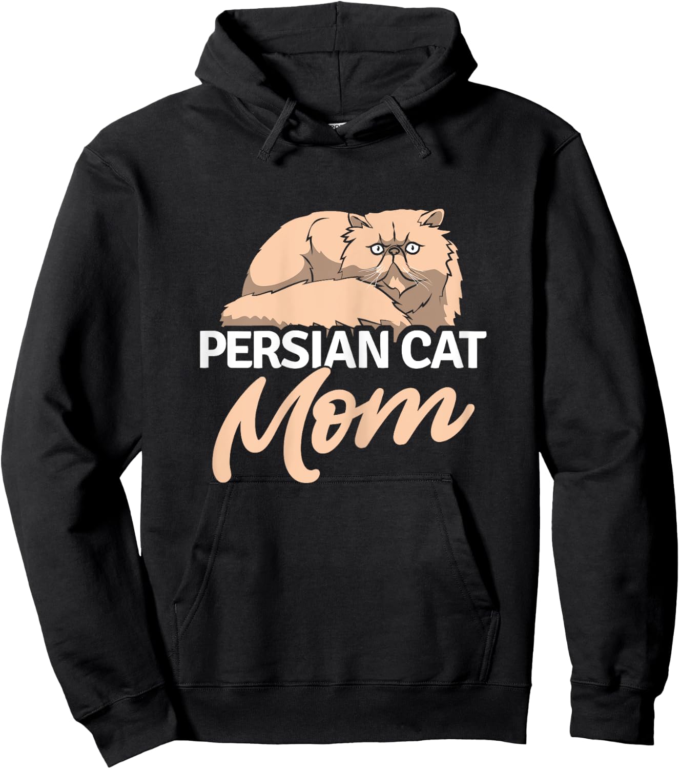 Persian Cat Mom Cat Kitten Kitty Cat Breed Animal Pet Hoodie - Hoodie | Black