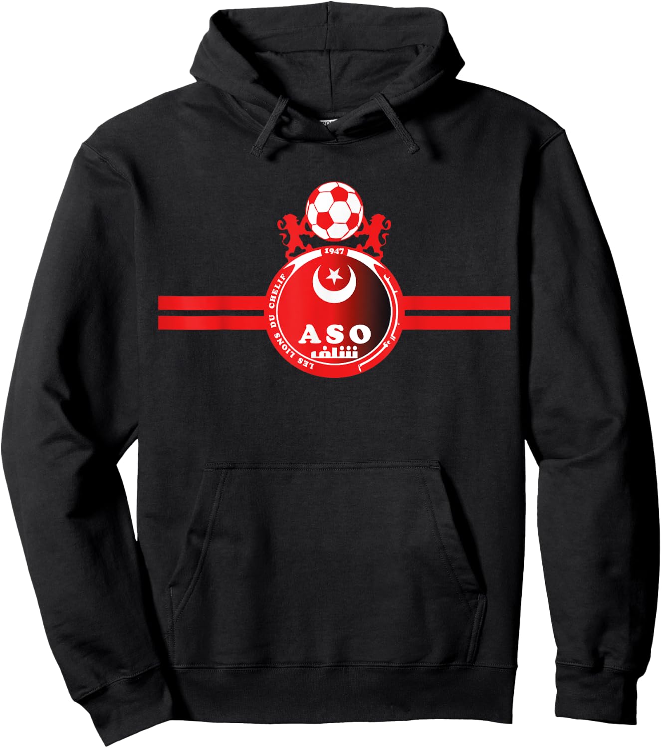 Aso Chlef 1947 Al-asnam Jawarih 02 Algeria Cheb Azzedine Hoodie - Hoodie | Black