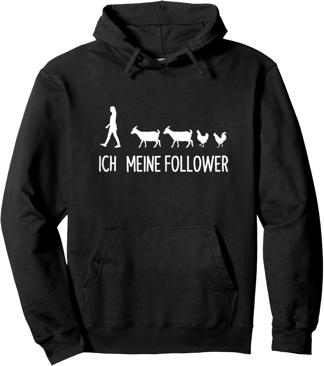 Ich Meine Follower Ziegen Hühner Landwirt Bauernhof Hoodie - Hoodie | Black