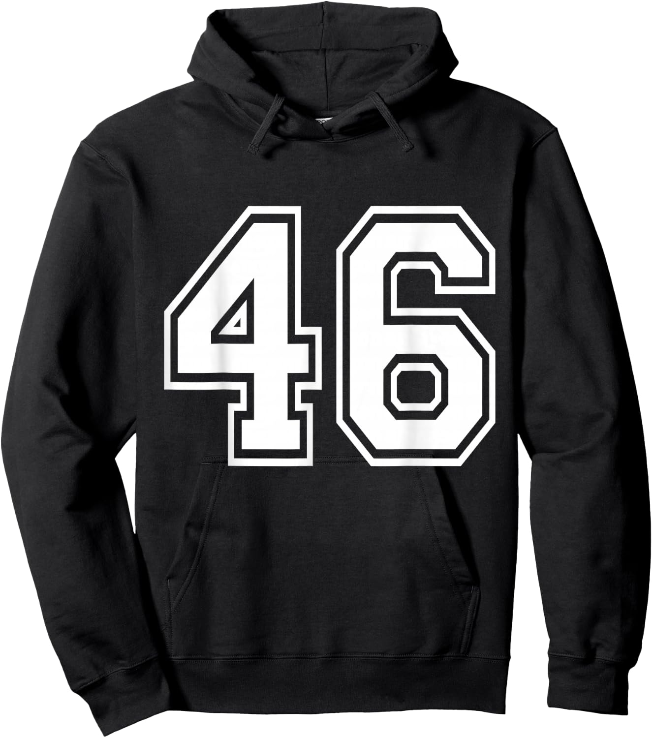 Number 46 Varsity Sports Team Jersey 46th Birthday 46 Years Hoodie - Hoodie | Black