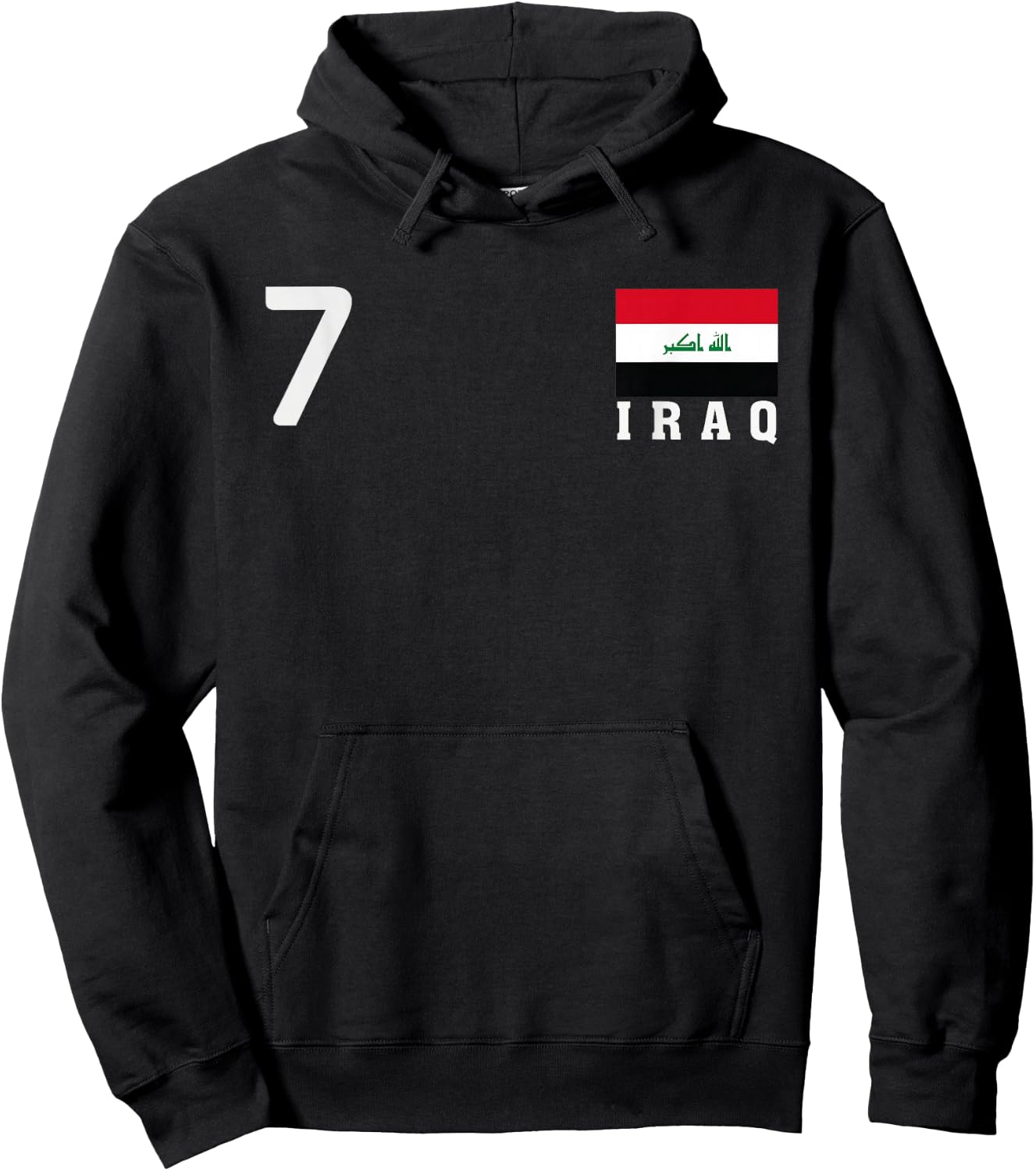 Iraq Number National Flag Country Pride Heritage Hoodie - Hoodie | Black