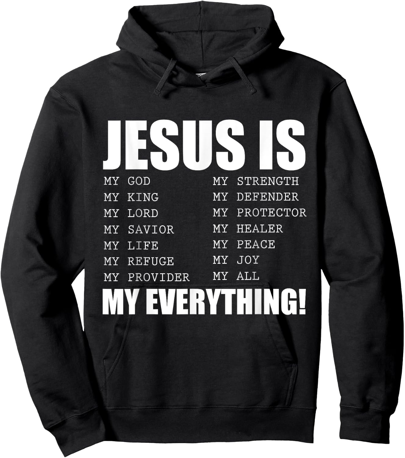 Jesus Is My Everything Jesus Hoodie - Hoodie | Black