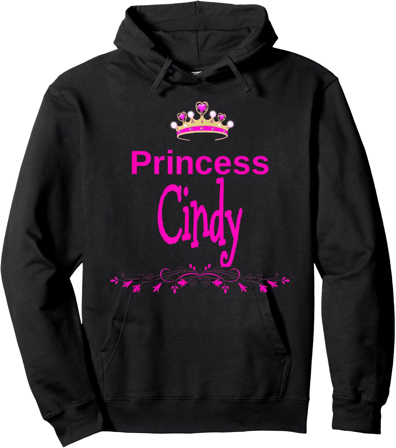 Princess Cindy , black Hoodie - Hoodie | Black