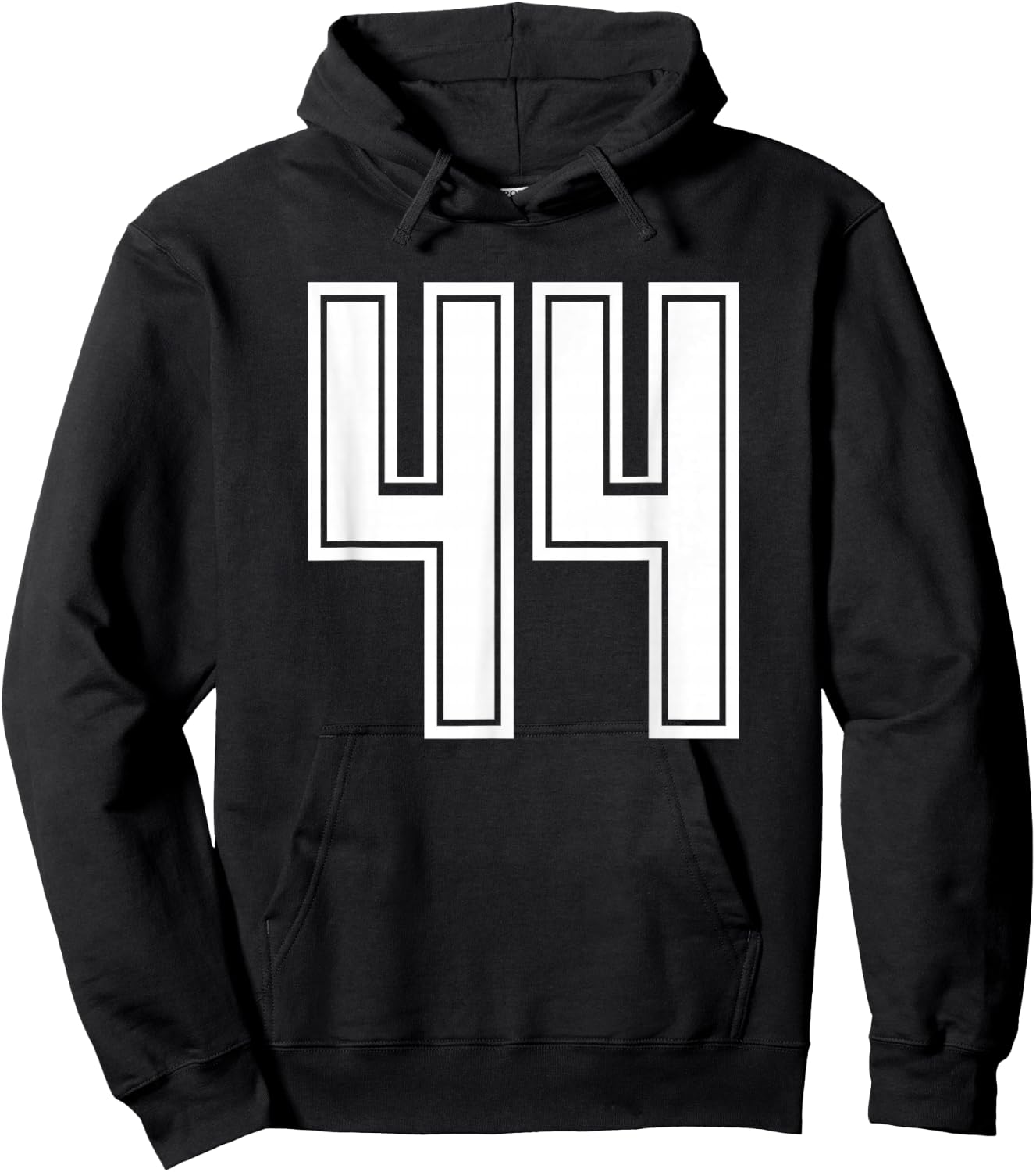 Trikot #44 Weiß Sport Team Trikot Nummer 44 Hoodie - Hoodie | Black