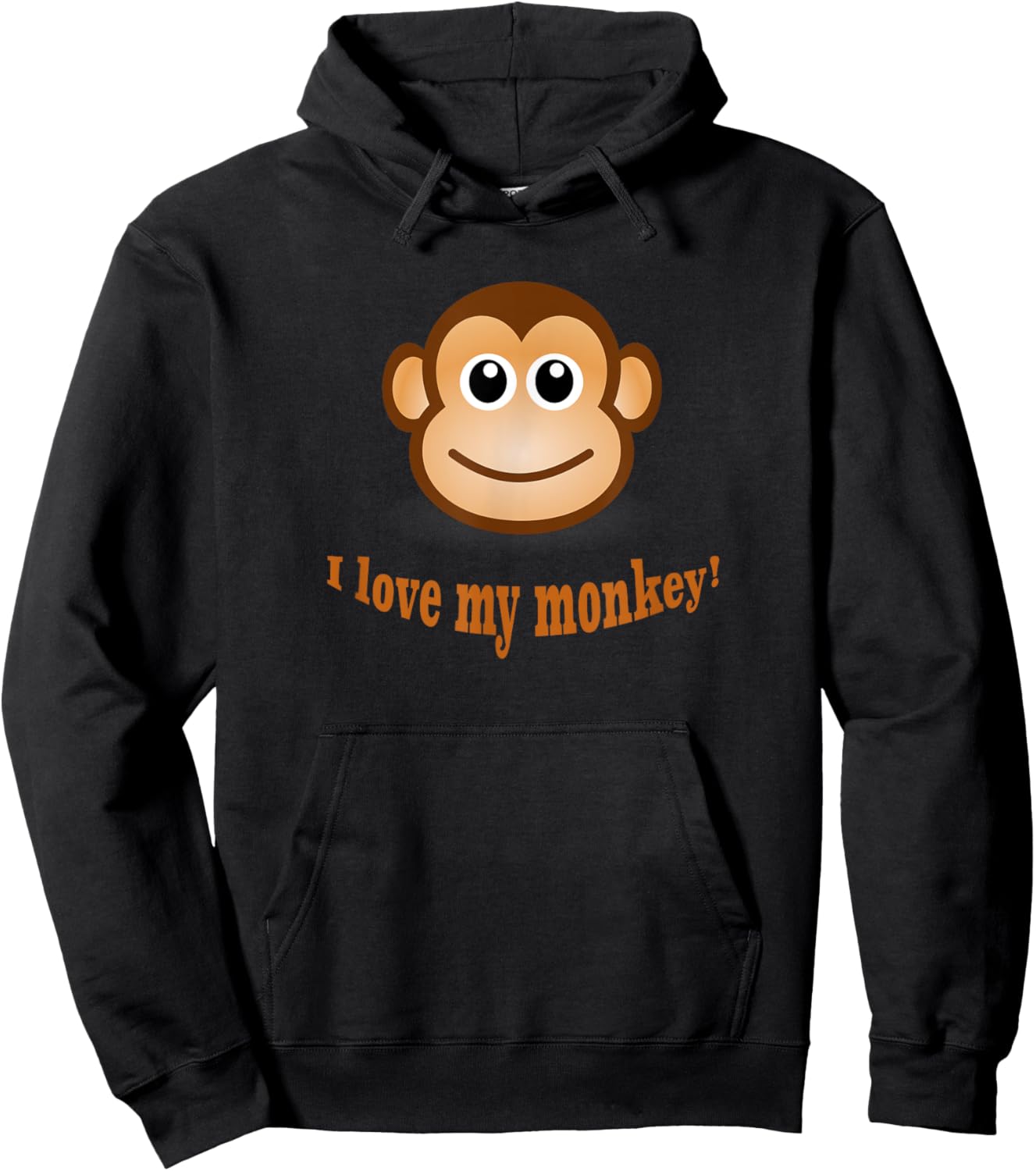 I Love My Monkey Hoodie - Hoodie | Black