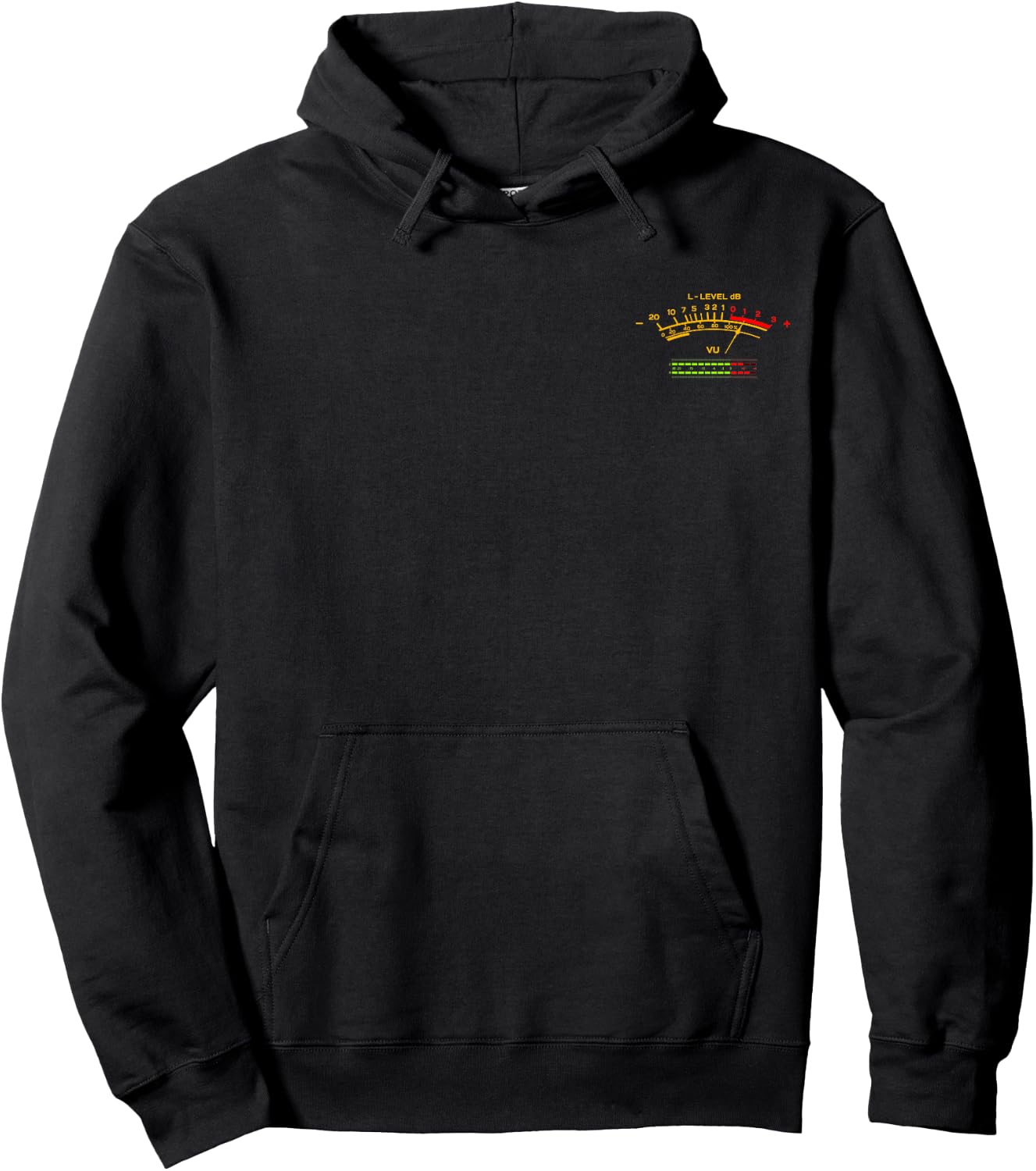 Retro VU Meter Vintage Hi-Fi Audio Stereo Music Sound Hoodie - Hoodie | Black