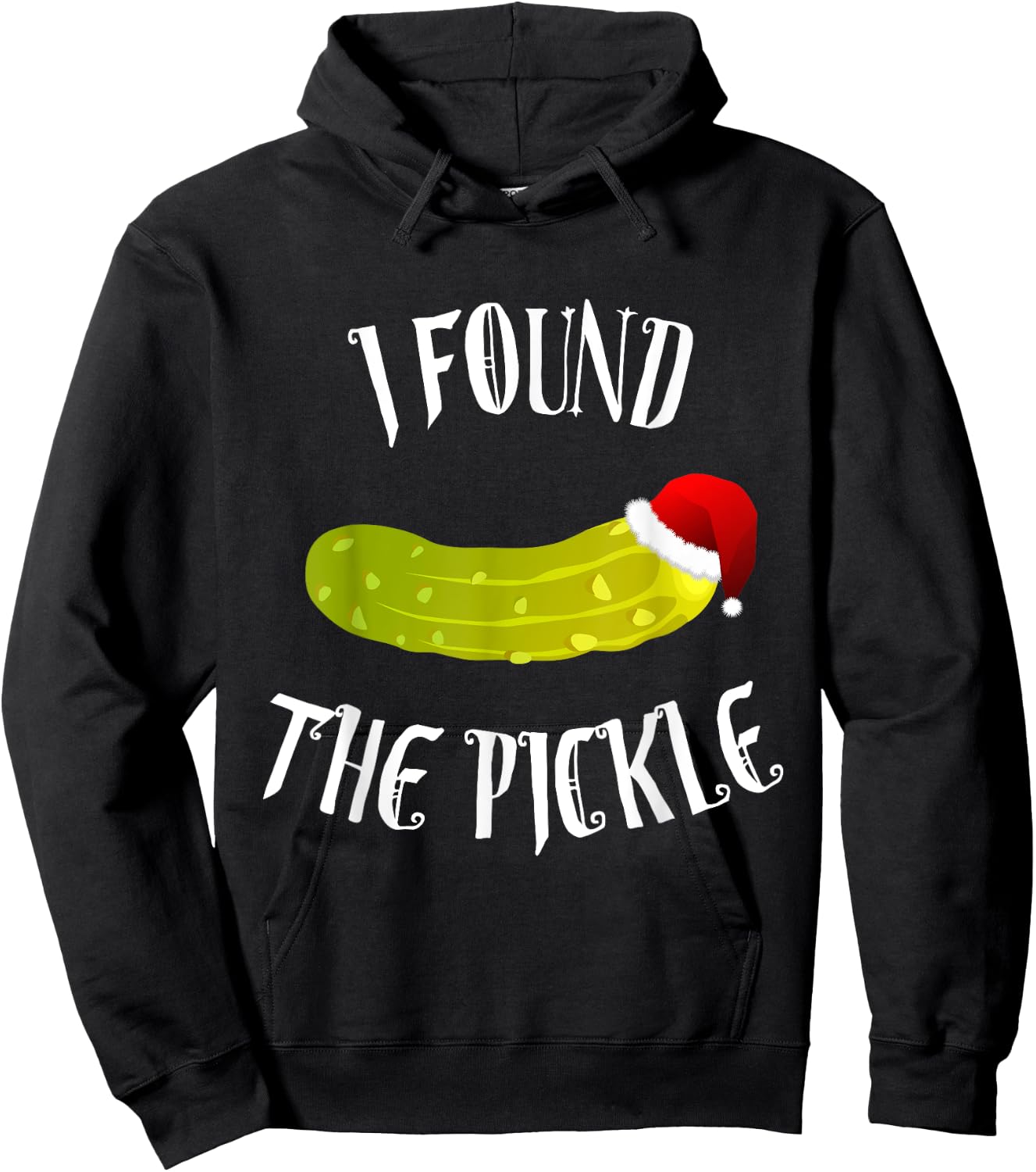 Christmas Pickle Shirt - German Holiday Tradition Gift Hoodie - Hoodie | Black