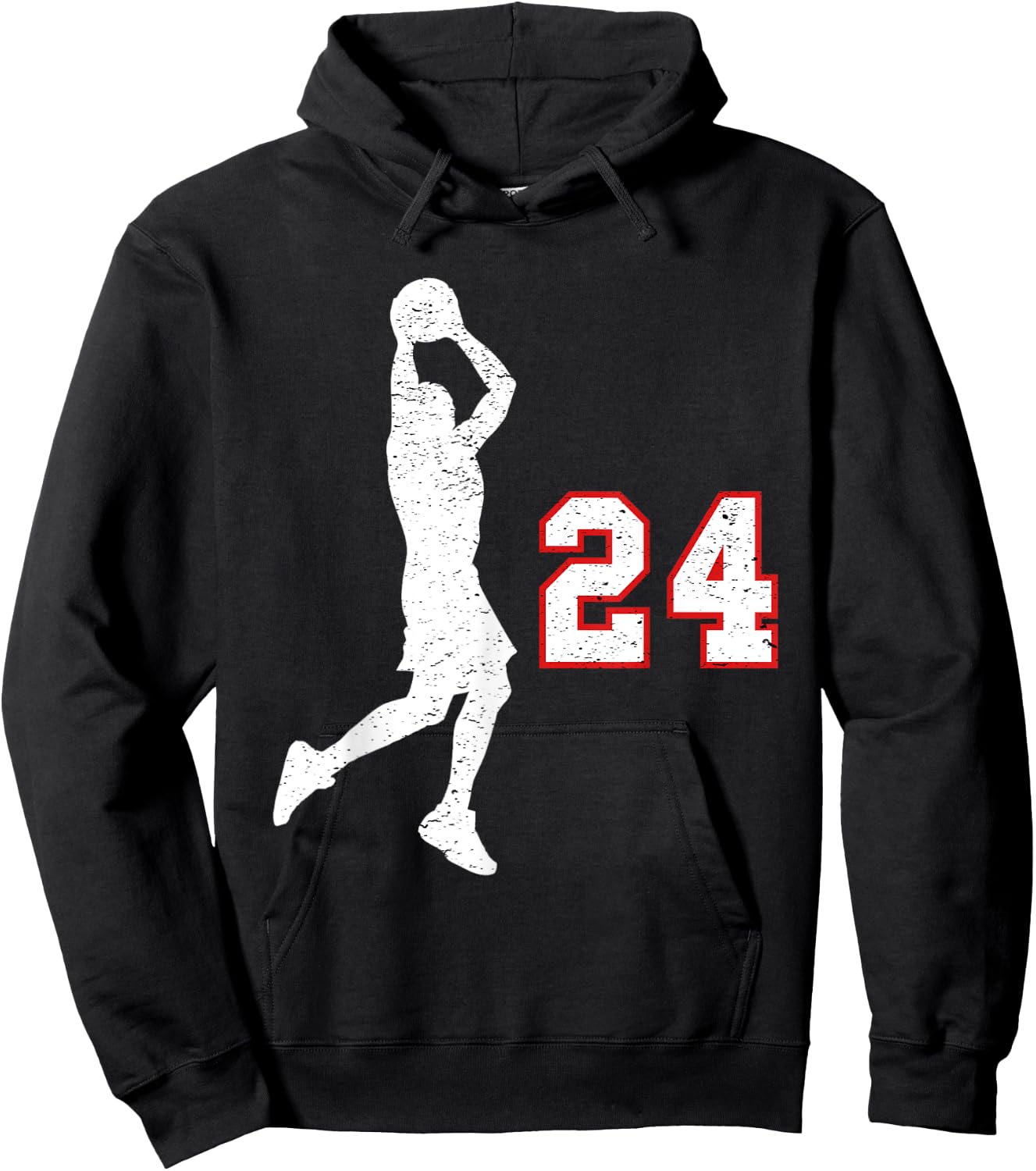 Basketball player gift number 24 for basketball fans Hoodie - Hoodie | Black