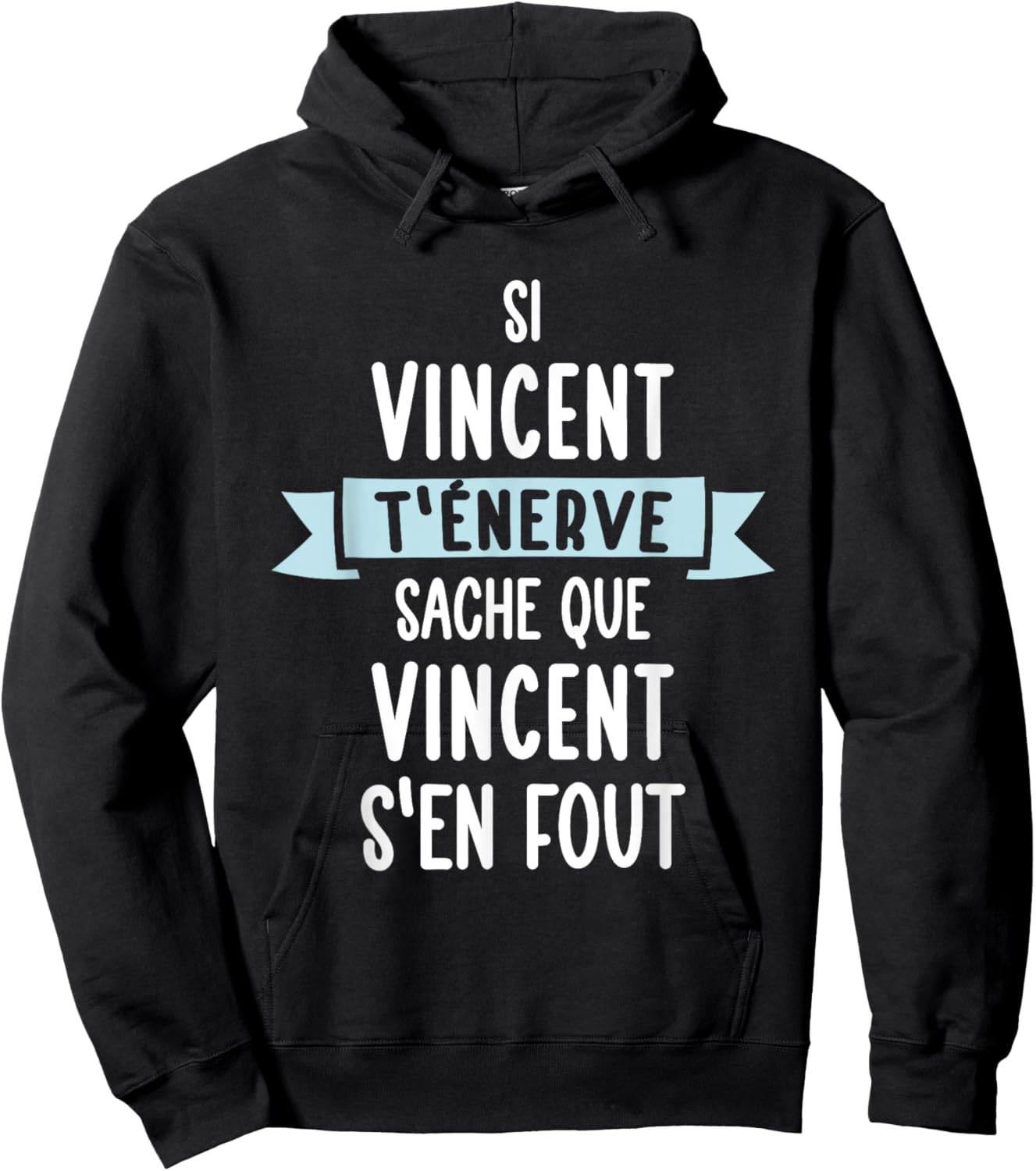 Gift Man Humour Name Personalized Vincent , Black, S Hoodie - Hoodie | Black