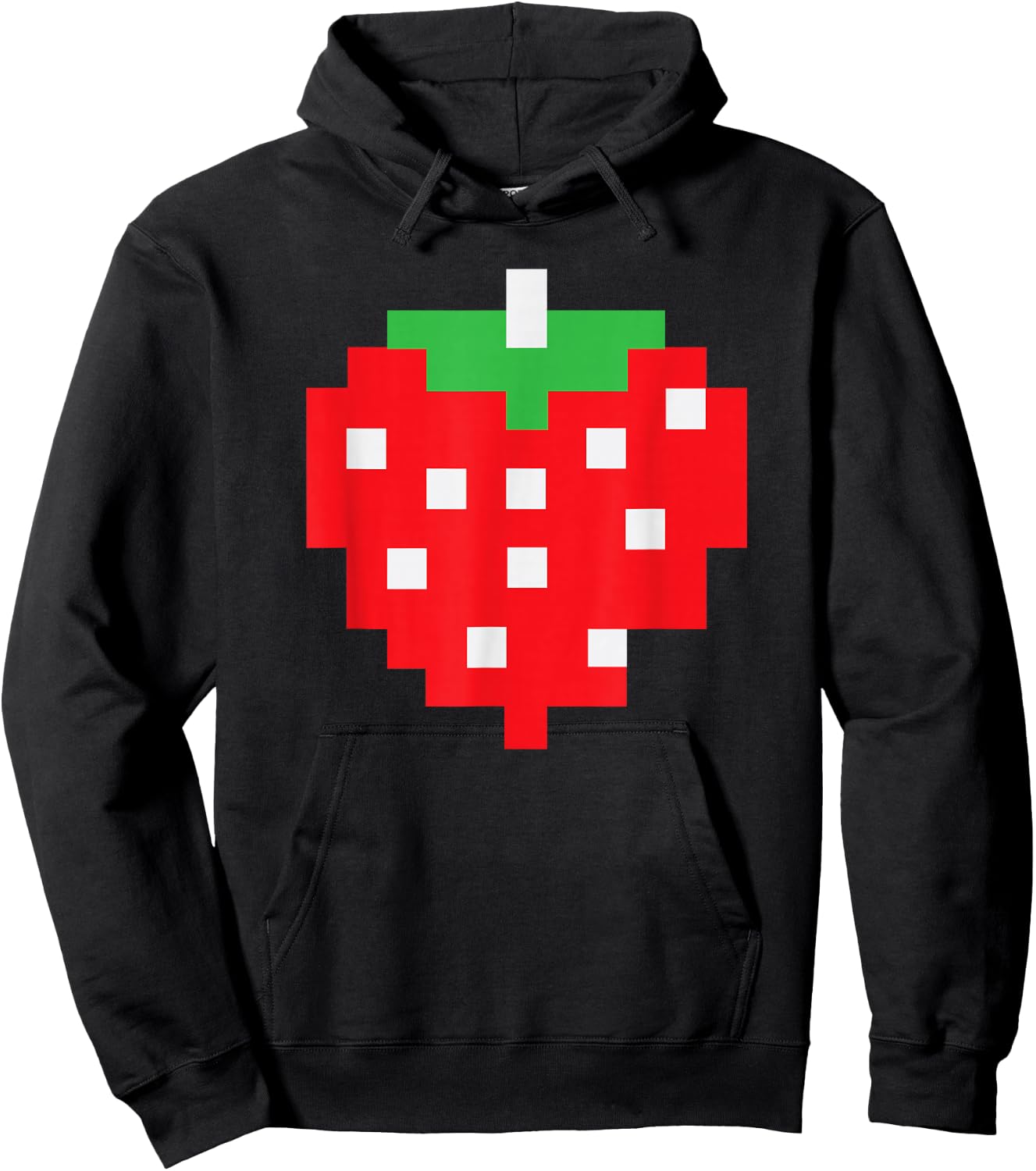 Retro Arcade Game Strawberry Hoodie - Hoodie | Black