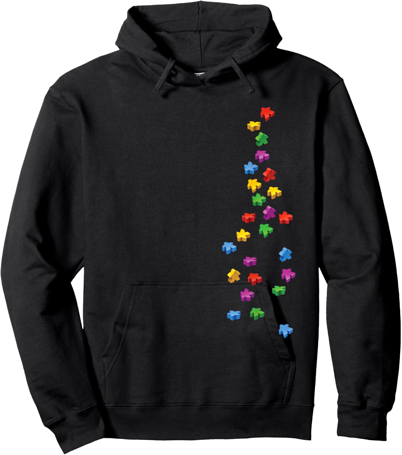 Falling Meeples - Brettspiele Hoodie - Hoodie | Black