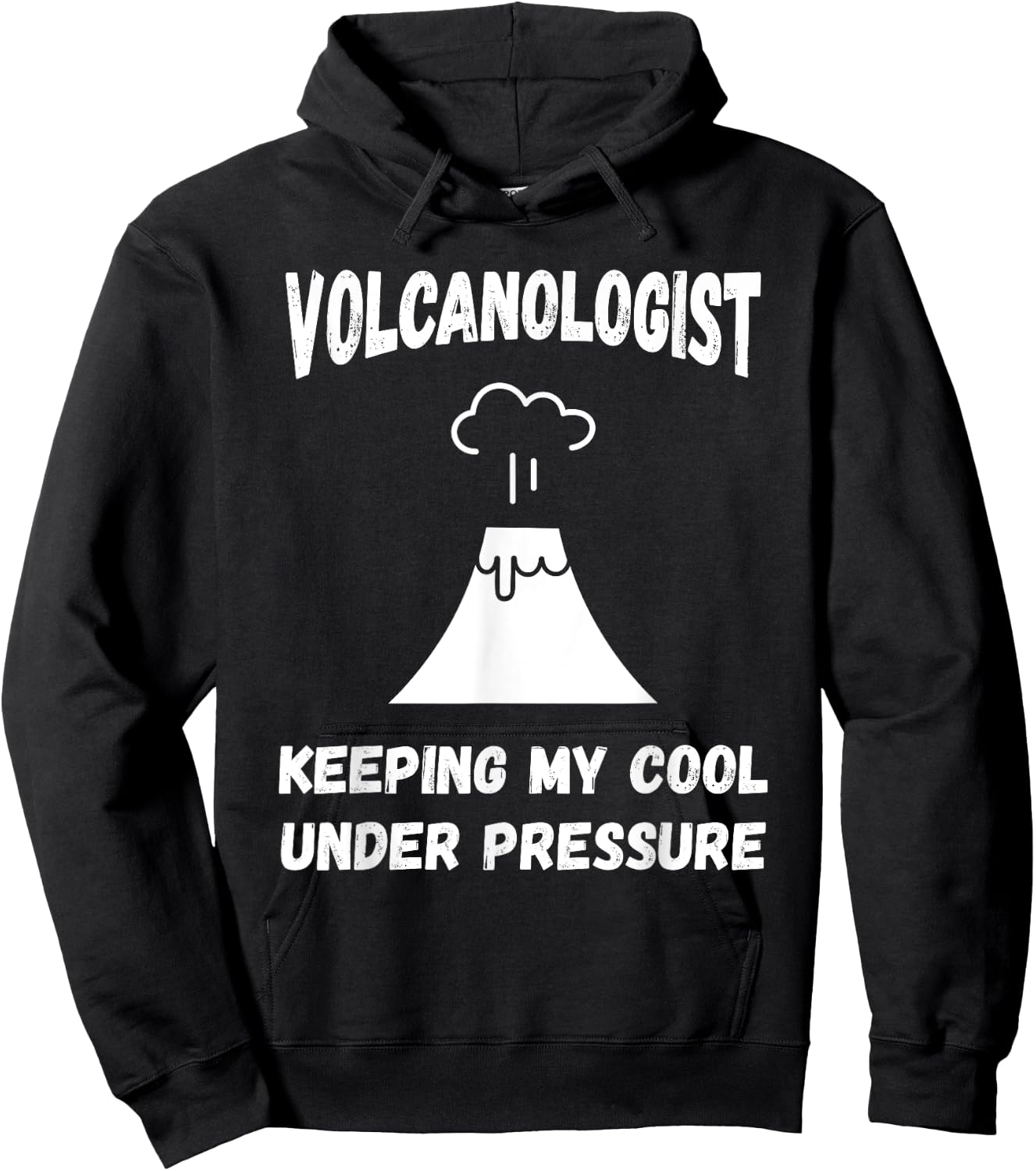 Volcanologist Keeping My Cool Under Pressure Volcano Lover Hoodie - Hoodie | Black
