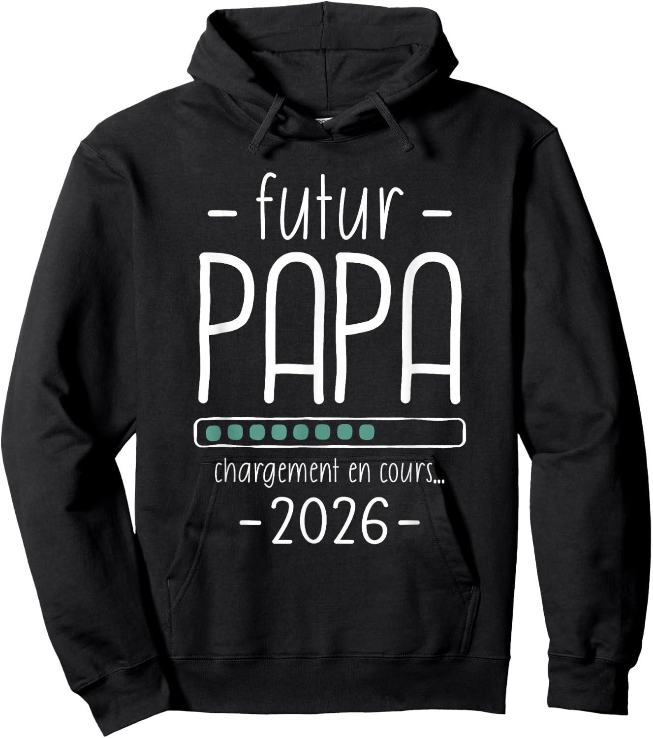 Future Dad 2026 - Humor Loading Baby Running Hoodie - Hoodie | Black