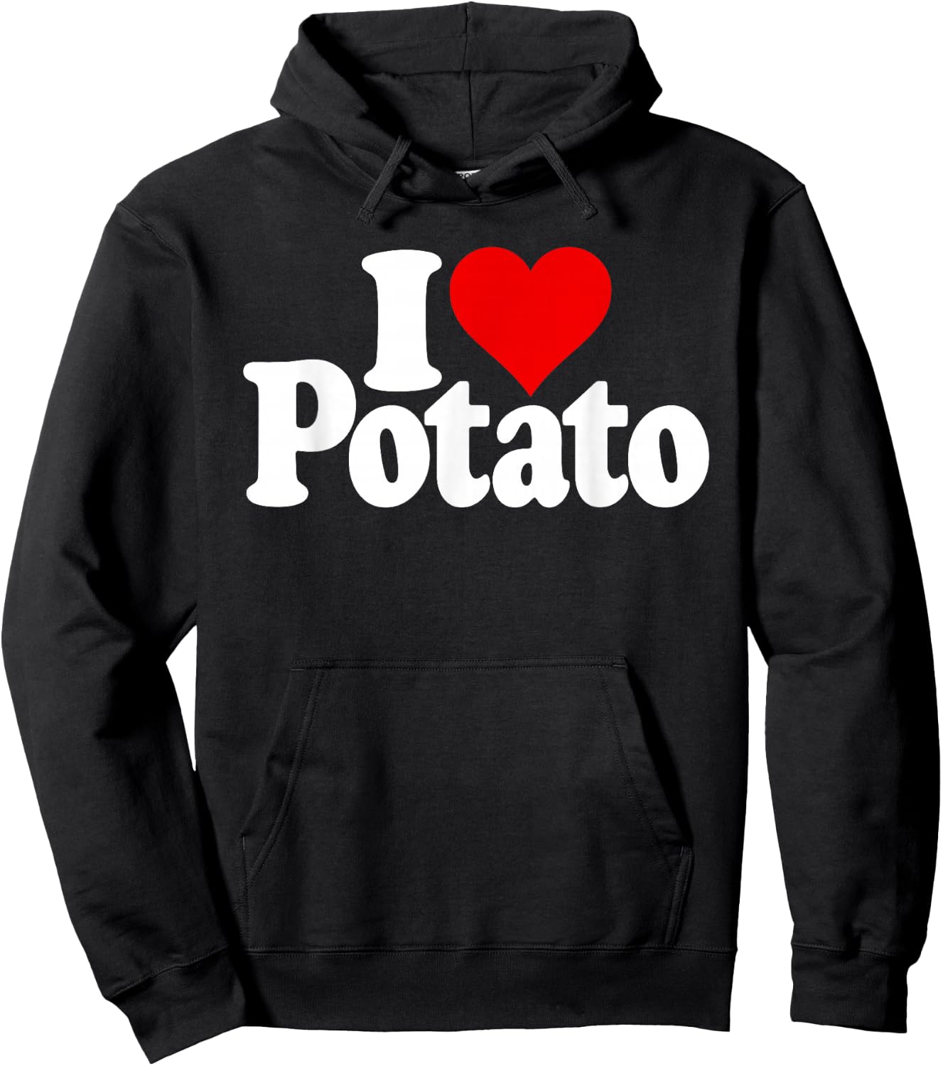 I Love Heart Potato Potatoes Hoodie - Hoodie | Black
