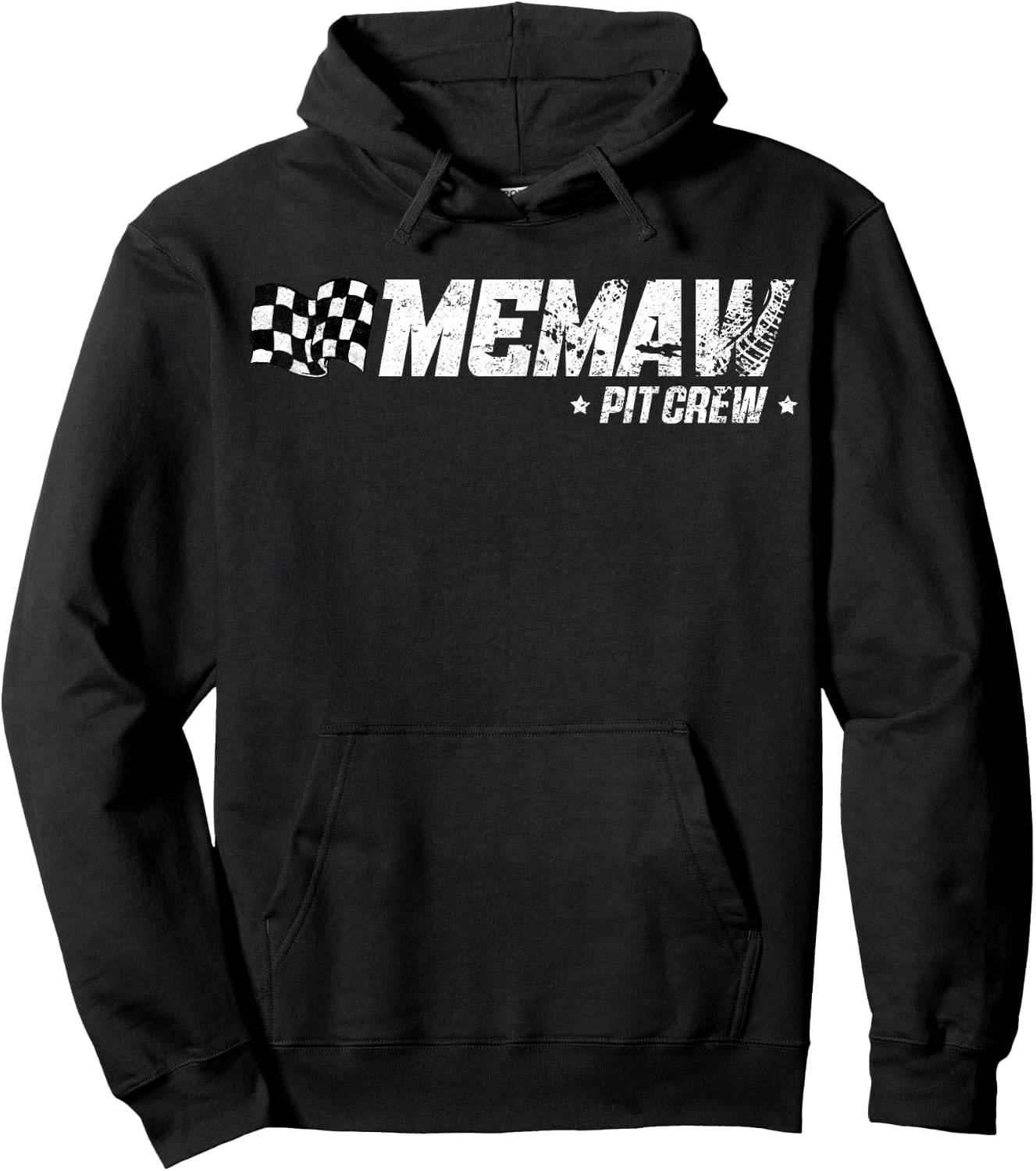 Memaw Pit Crew Race Car Birthday Family Racing Hoodie - Hoodie | Black