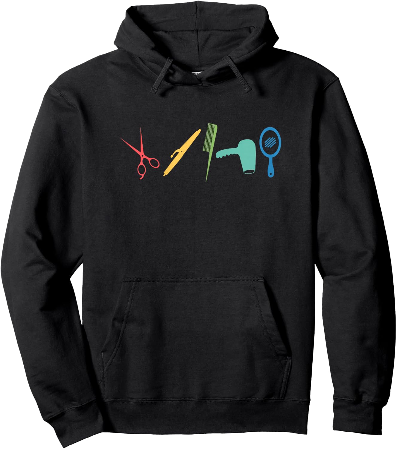 Retro Friseur Werkzeuge | Schönheitssalon | Friseur Hoodie - Hoodie | Black