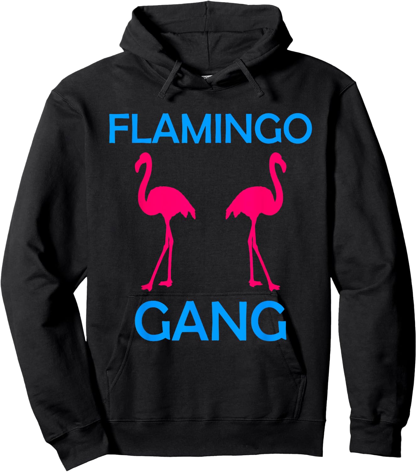 Funny Adult Humor Flamingo Gang Gag Design Men Women Hoodie - Hoodie | Black