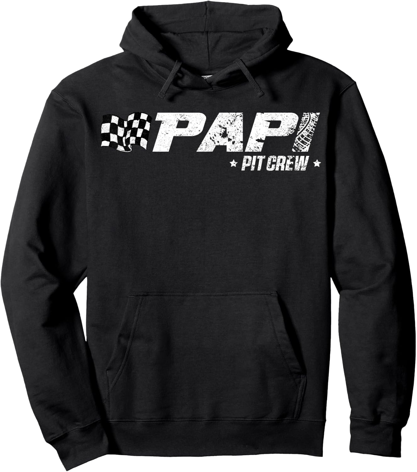 Papi Pit Crew Race Car Birthday Family Racing Hoodie - Hoodie | Black