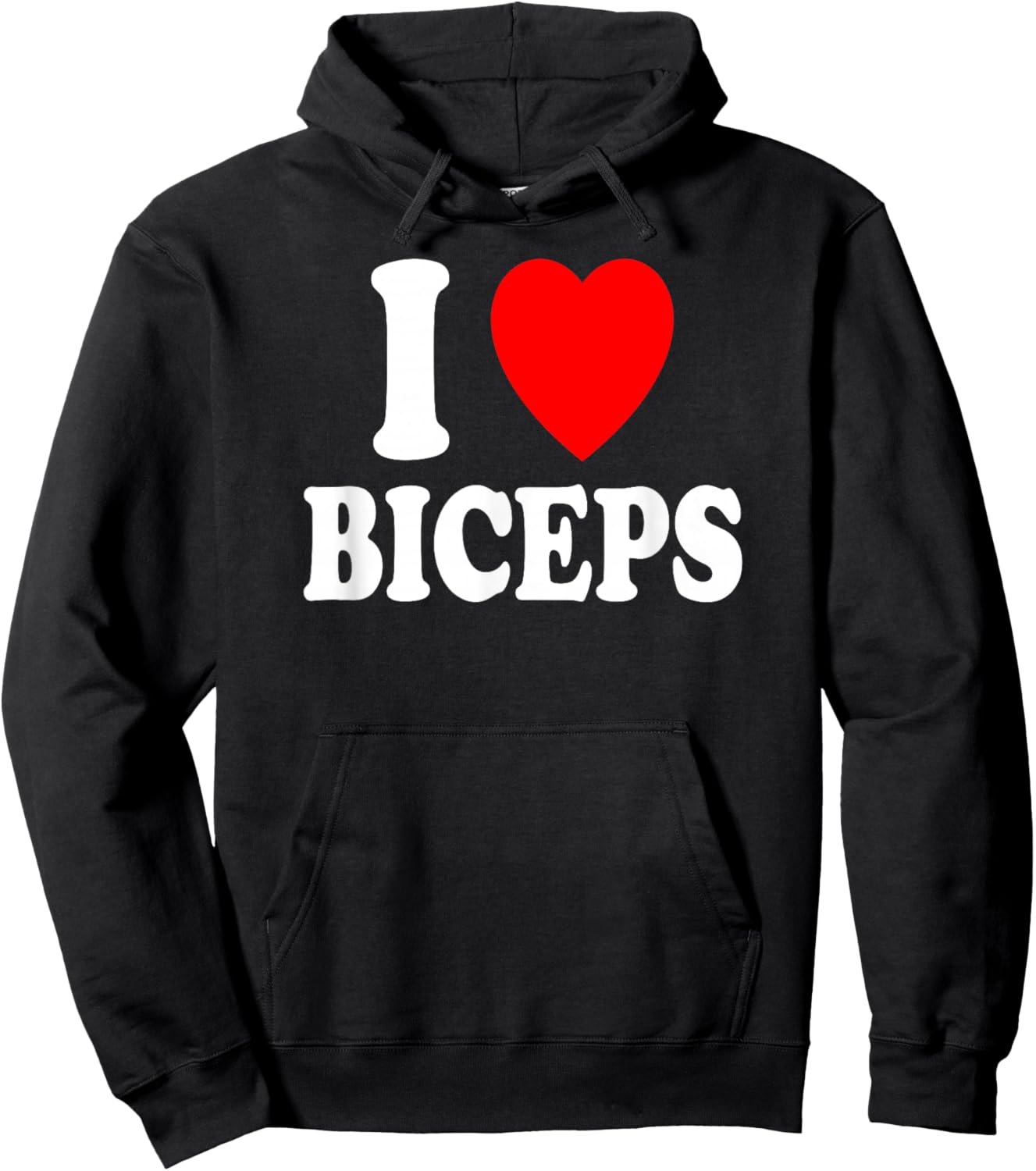 I Heart (Love) Biceps Gym Muscles Lifting Arms Flexing , black Hoodie - Hoodie | Black