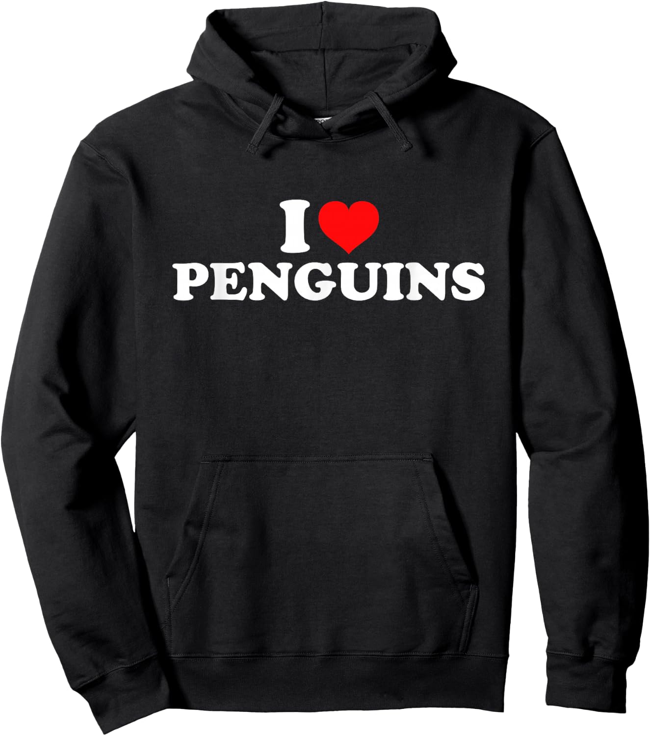 I Love Penguins Hoodie - Hoodie | Black