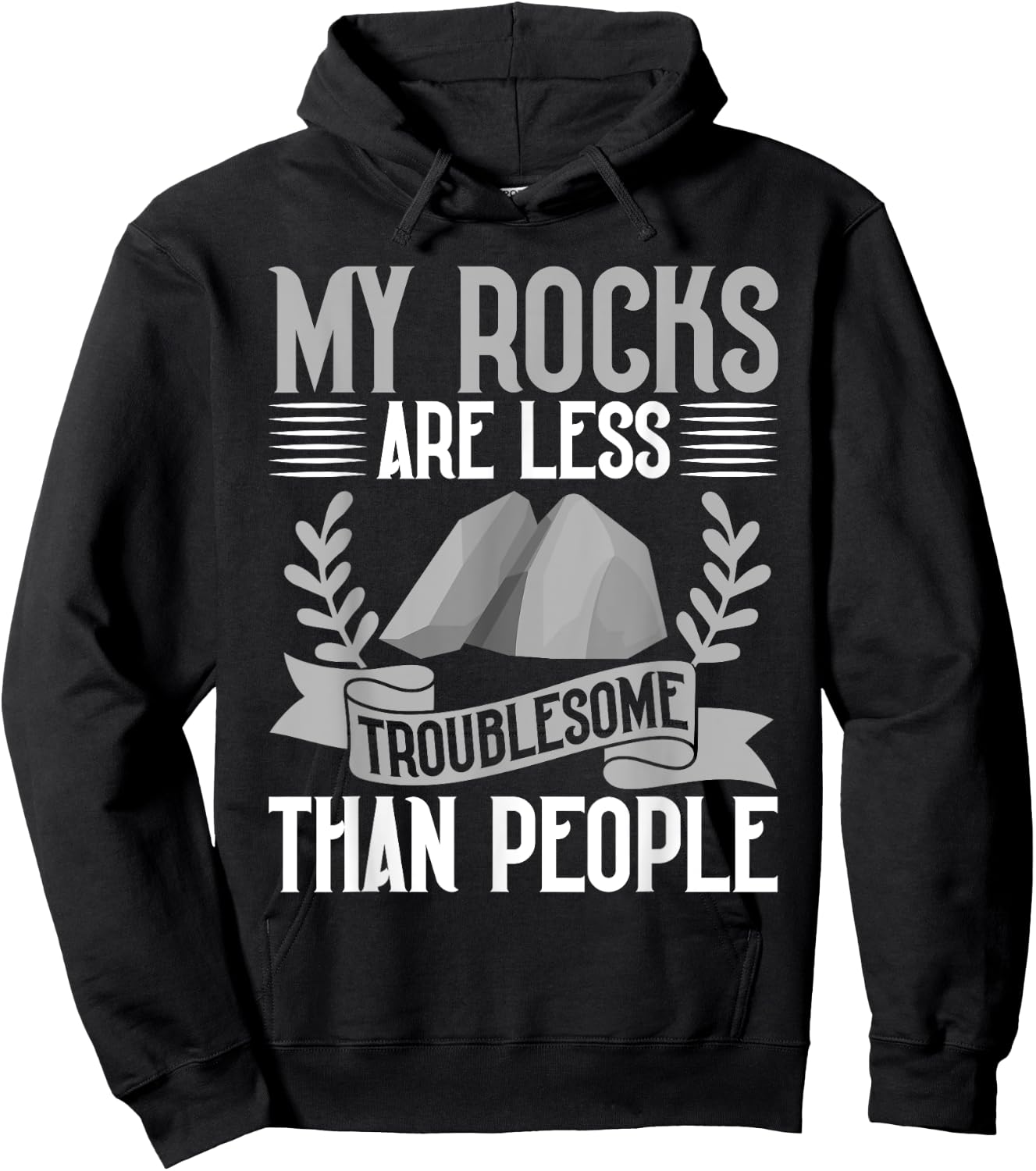 My Rocks Are Less Troublesome Than People Mineral Collection Hoodie - Hoodie | Black