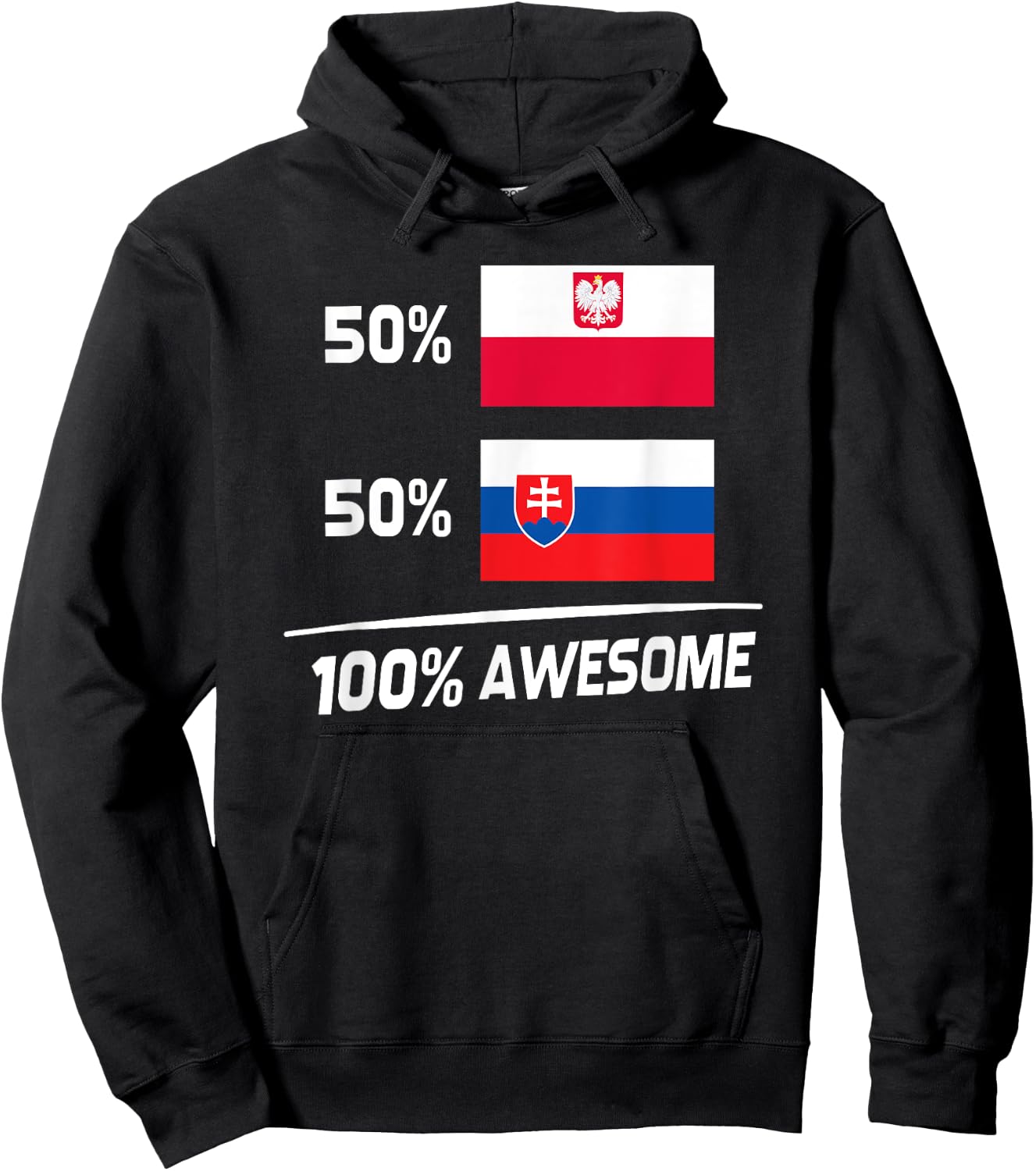 Polish Slovakian Flag Poland Slovakia Mix Heritage Hoodie - Hoodie | Black