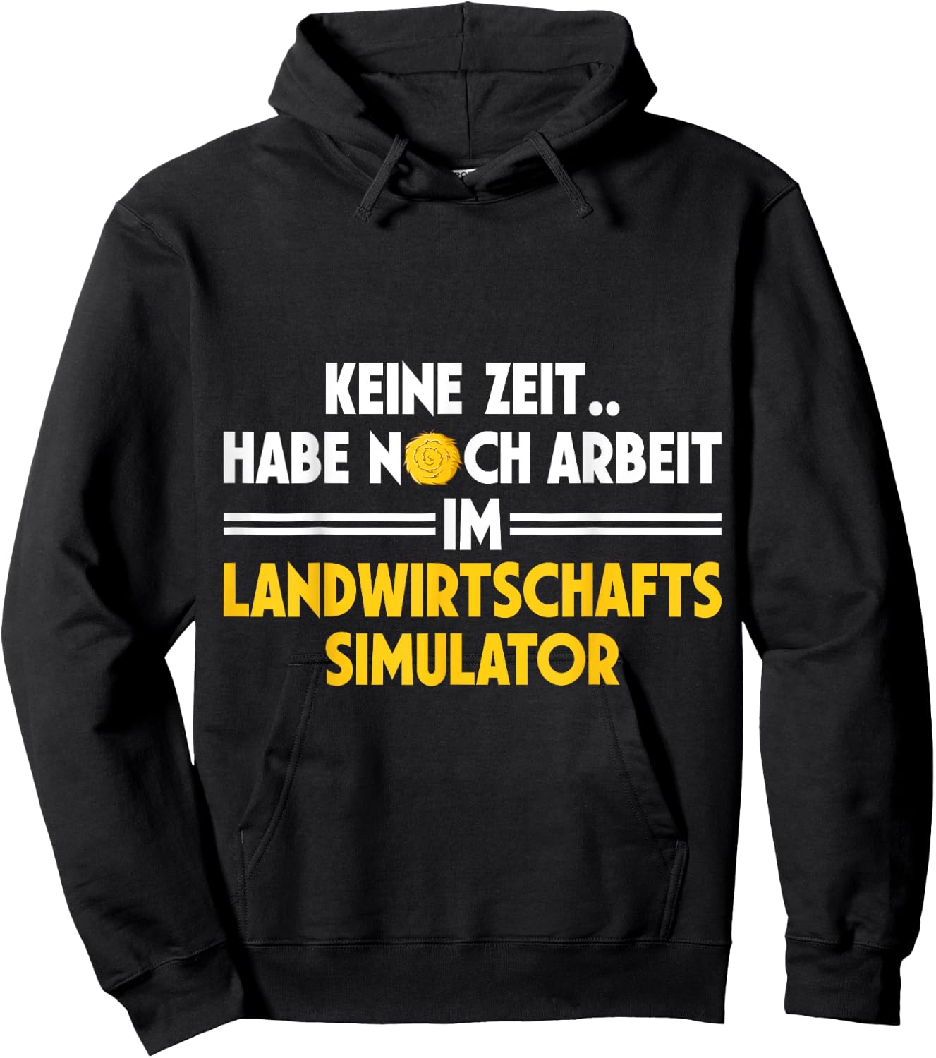 DerHeinz Landwirtschaft Agriculture Simulator Work T Shirt Black S Short Sleeve Classic Short Sleeve Hoodie - Hoodie | Black