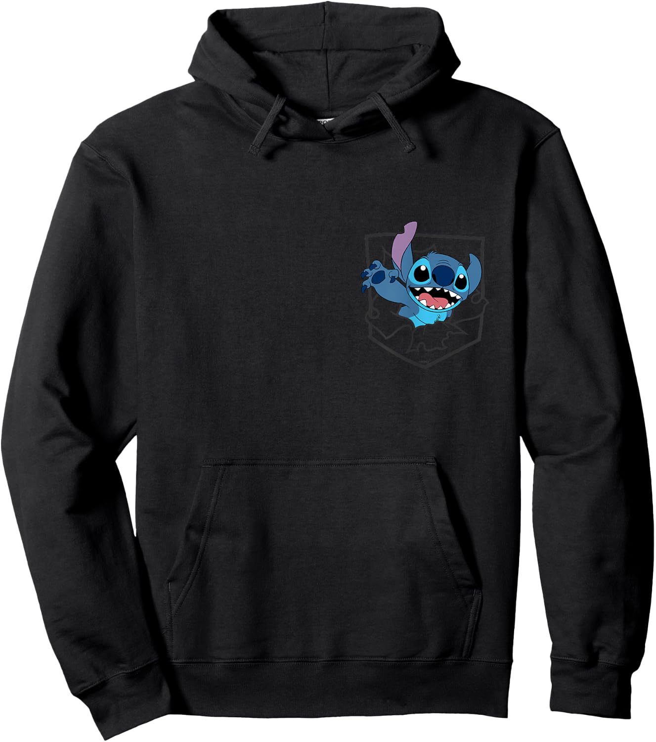 Disney Lilo & Stitch Small Pocket Breakout 626 Hoodie - Hoodie | Black