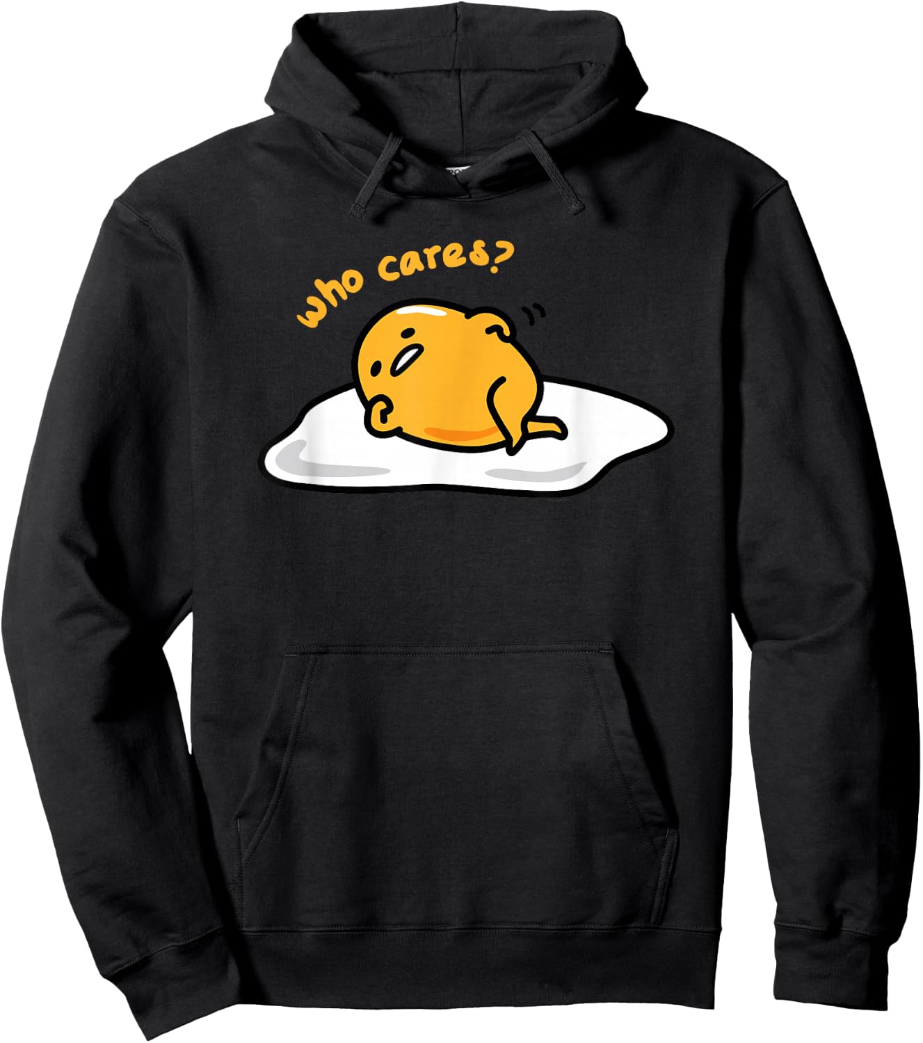 Gudetama "Who Cares" Shirt Hoodie - Hoodie | Black