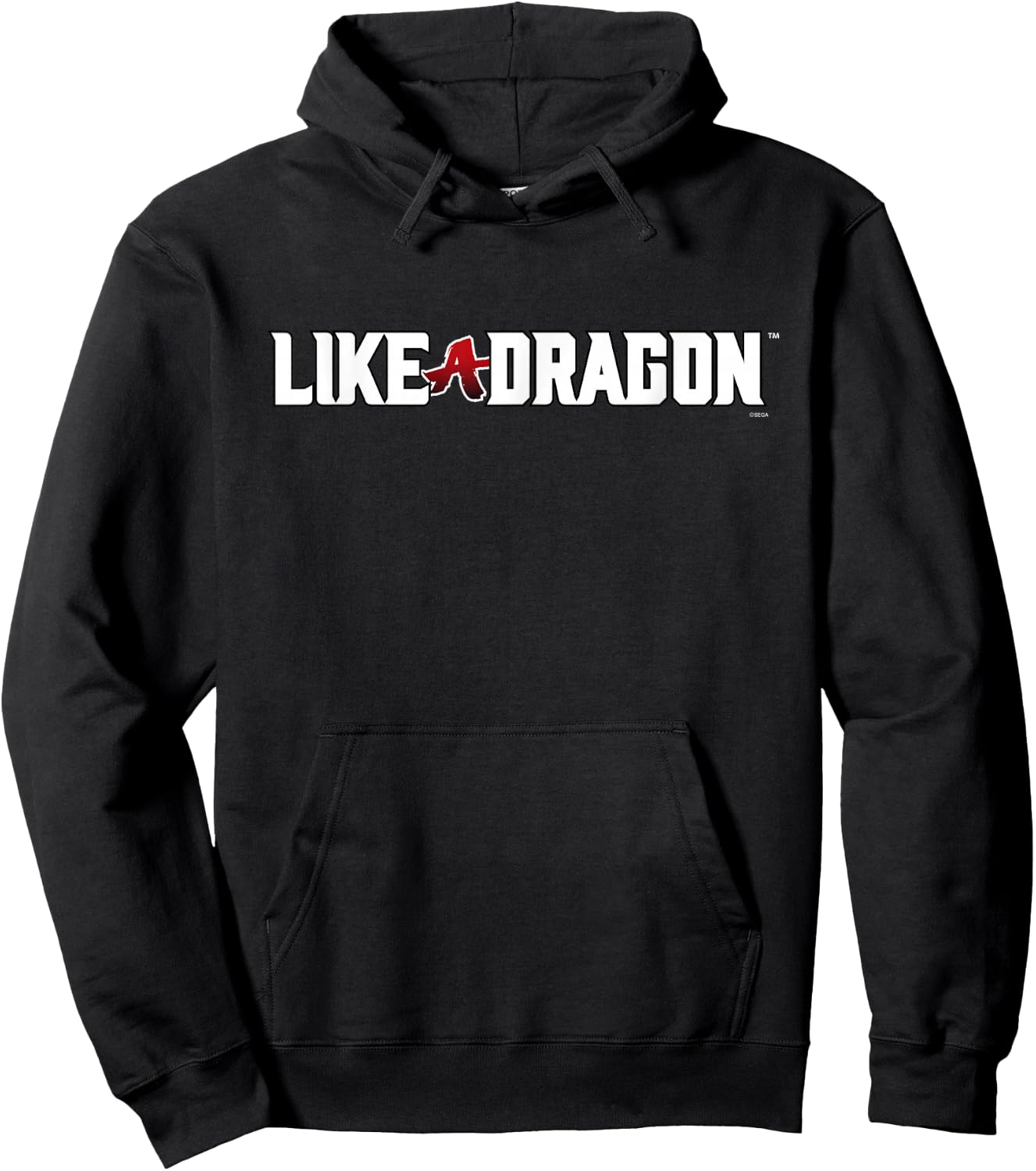 SEGA Like a Dragon & Yakuza White Logo - Adults, Black, Small, Short Sleeve, , Polyester, Stretchable, Modern Classic, Dragon Letter Print Hoodie - Hoodie | Black