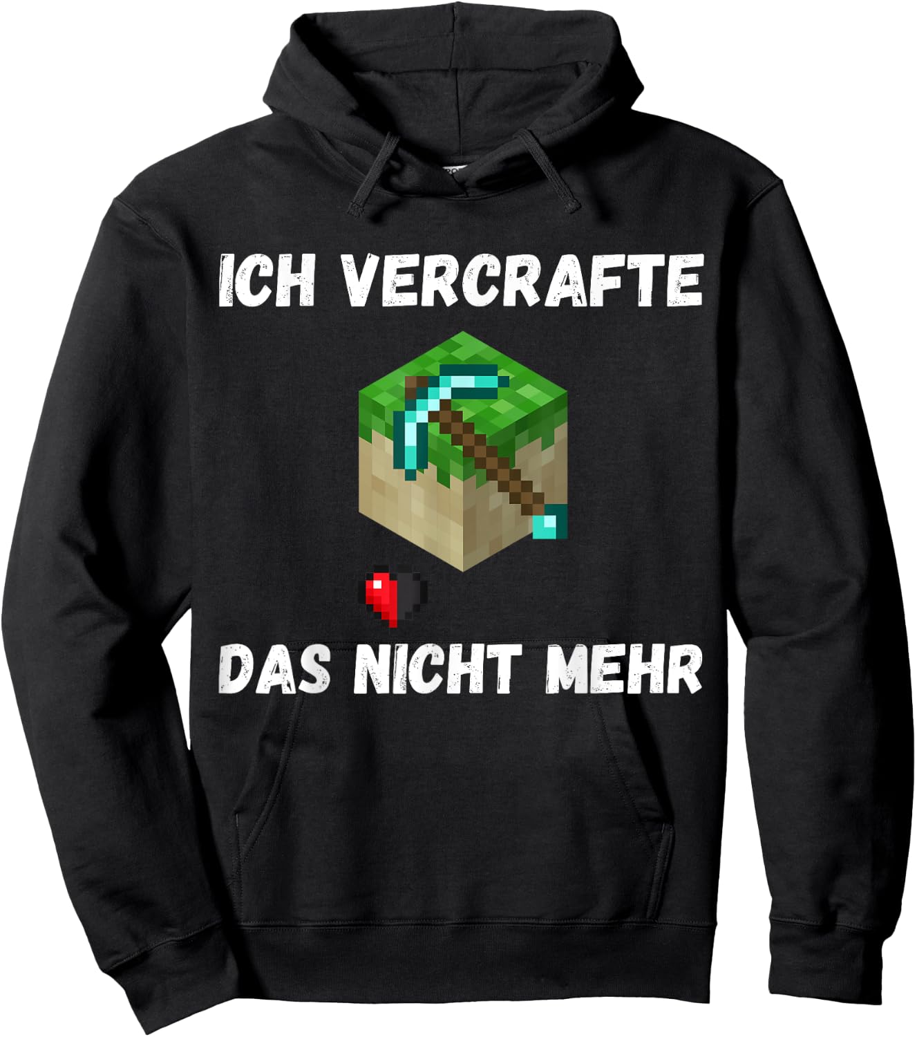 with German Text "Ich vercrafte das alles nicht mehr, black Hoodie - Hoodie | Black