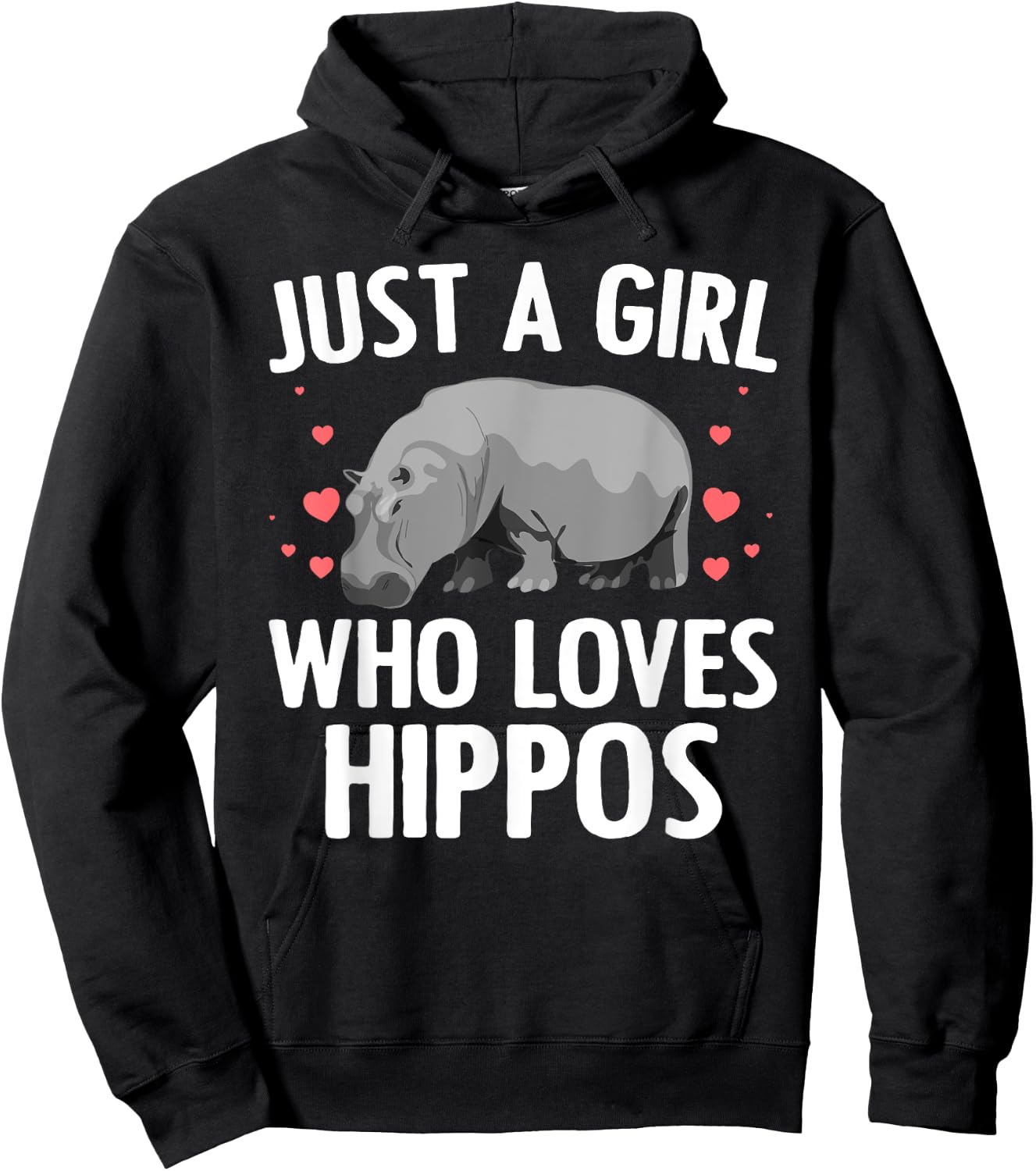 Hippo Gift Hippopotamus Lover Accessories & Stuff Funny Hippopotamus Design For Girls Women Teens Hippo Lovers Hoodie - Hoodie | Black