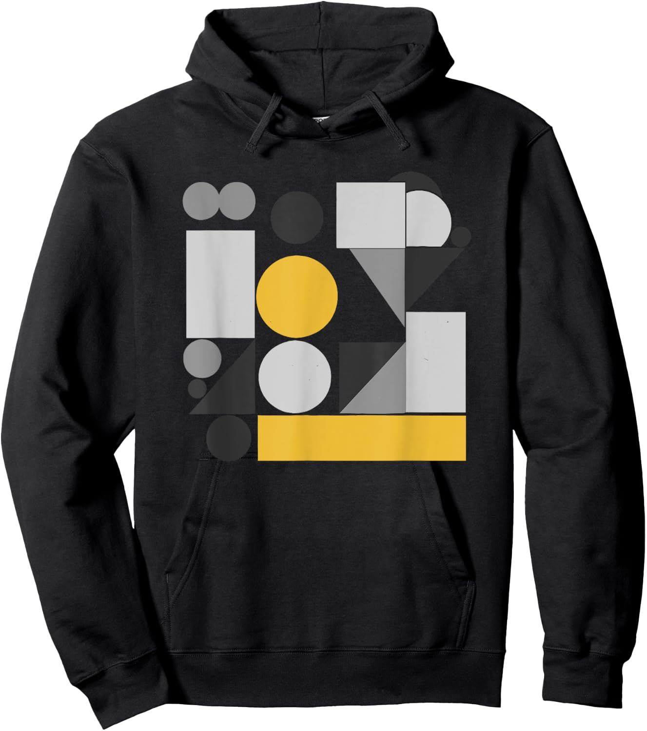 Abstract Art Geometric Pattern Mosaic Hoodie - Hoodie | Black