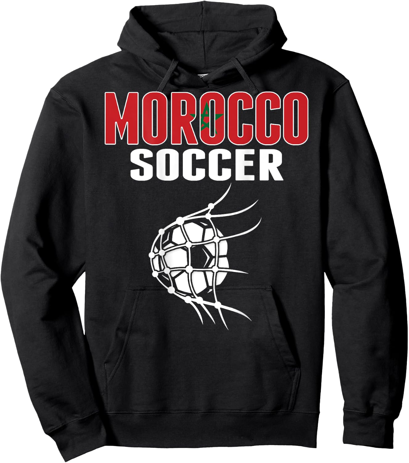 Morocco Soccer Fans Jersey - Support Moroccan Football Team Hoodie - Hoodie | Black