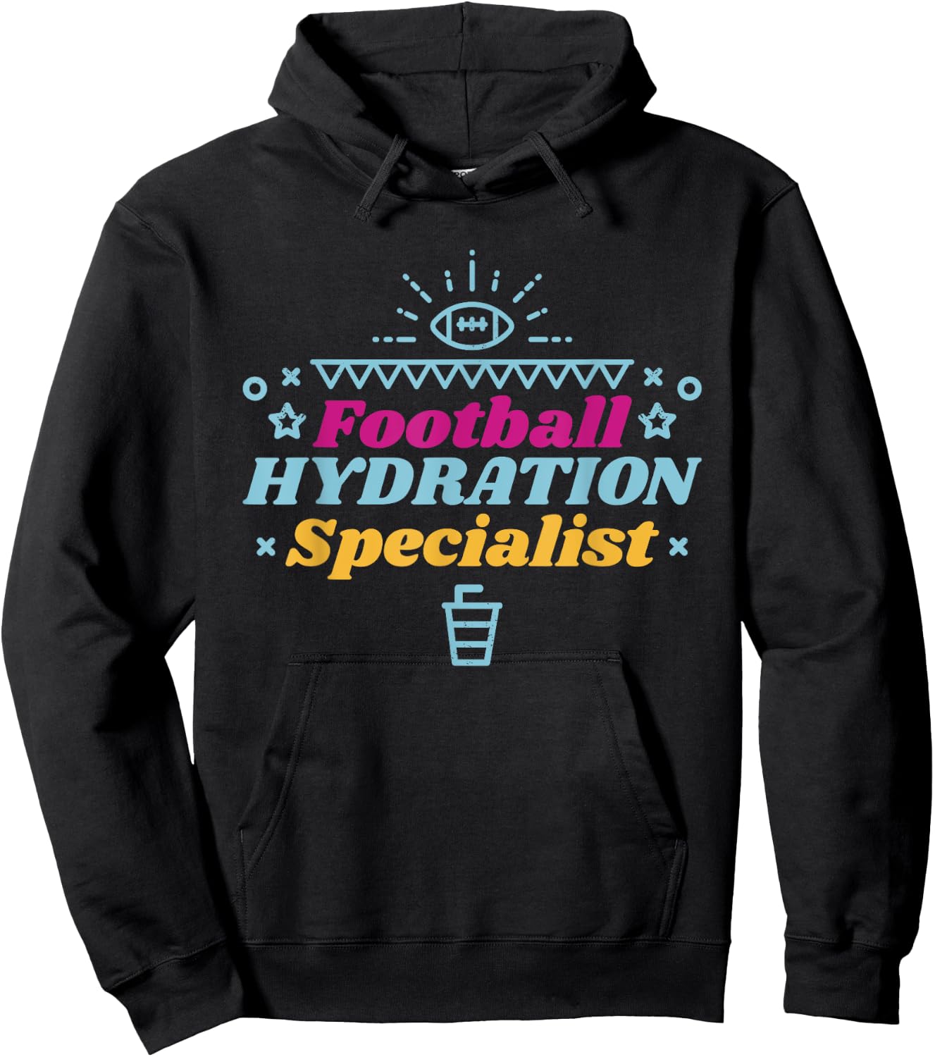 Football Hydration Specialist, Hydration Specialist Waterboy Hoodie - Hoodie | Black