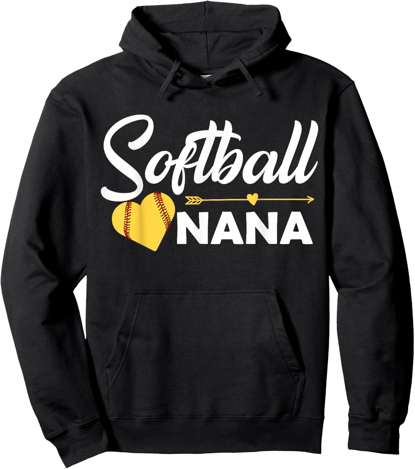 Ball Nana Love Playing Baseball Softball Games Gift Hoodie - Hoodie | Black