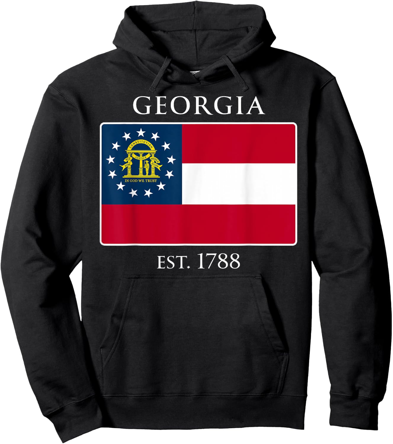 Georgia Flag 4th US State 1788 Georgian Hoodie - Hoodie | Black