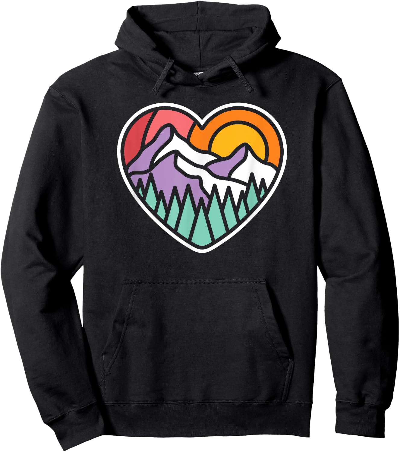 Heart of the Mountain Forest Hoodie - Hoodie | Black