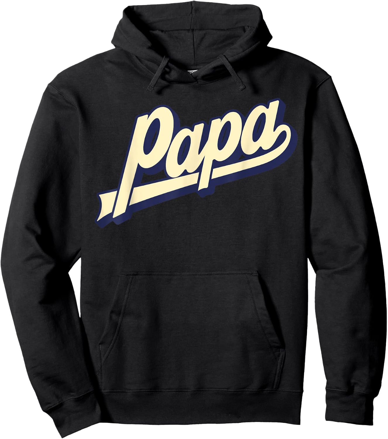 Papa Retro Bold Font Father's Day Dad Gifts From Daughter Hoodie - Hoodie | Black