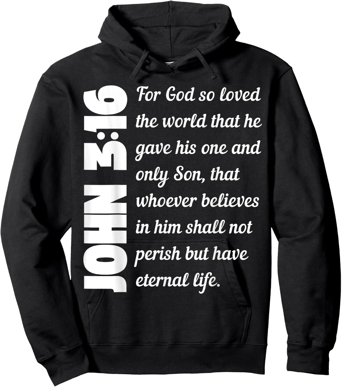 For God so loved the world John 3:16 Hoodie - Hoodie | Black