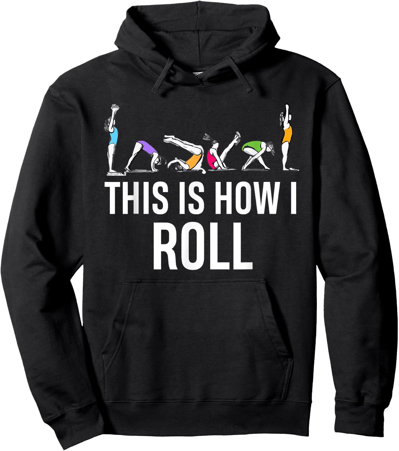 This I How I Roll Funny Cheerleading Gymnast Hoodie - Hoodie | Black
