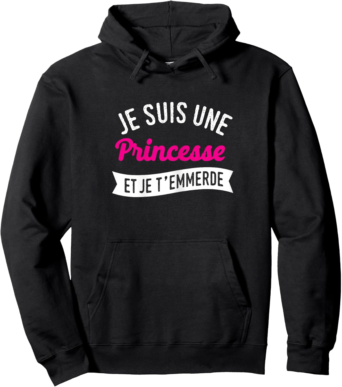 Je suis une princesse - gift man woman funny humour , Black Hoodie - Hoodie | Black