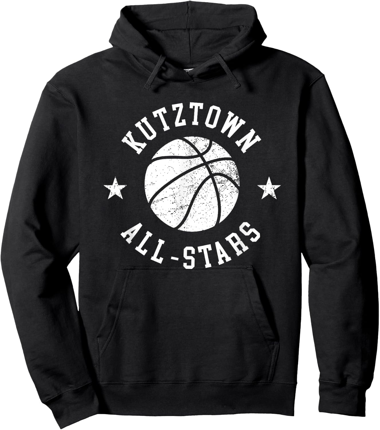 Kutztown Vintage All-Stars Retro 80s Basketball Hoodie - Hoodie | Black