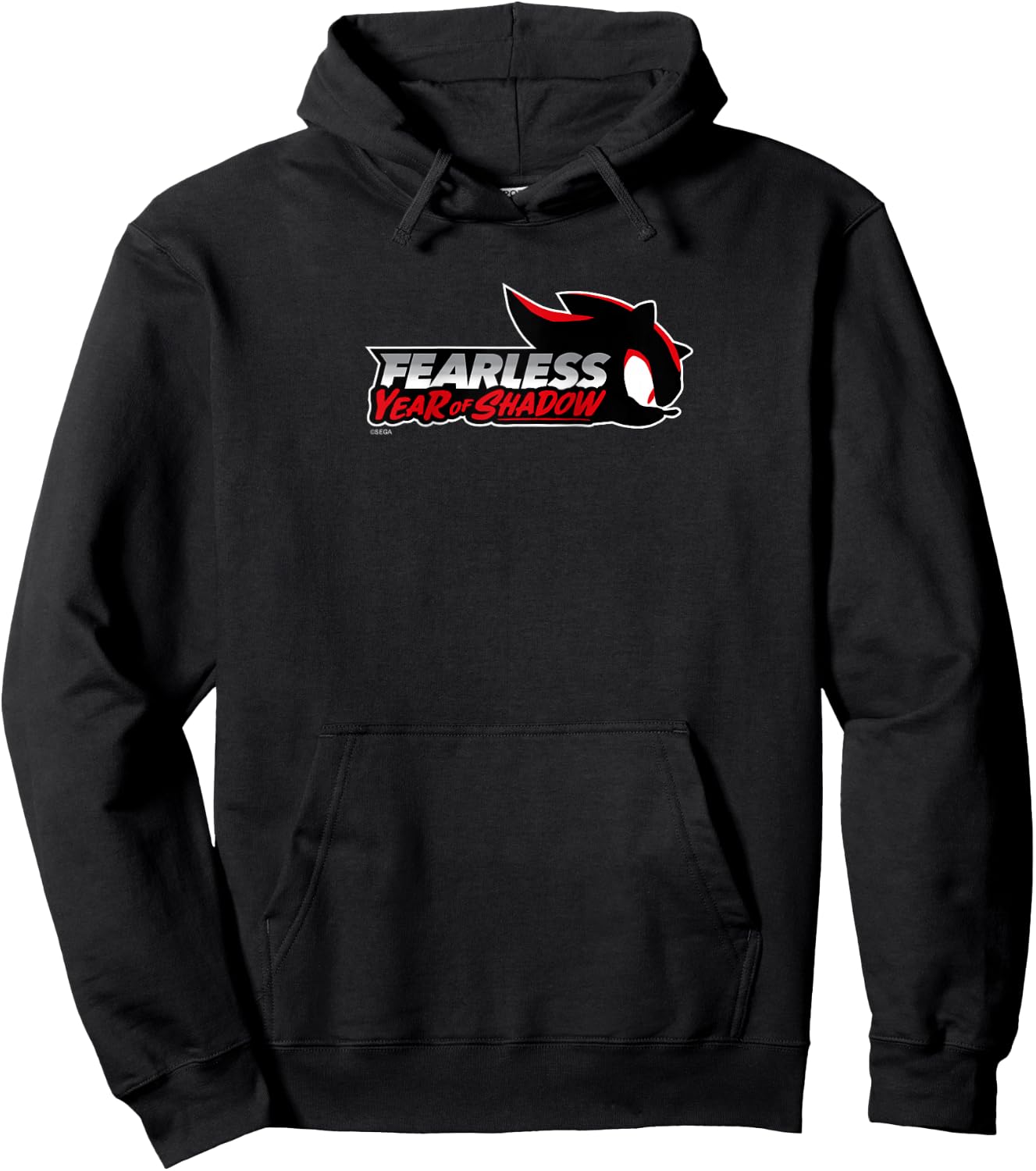 Sonic the Hedgehog, Fearless: Year of Shadow logo Raglan Baseball Hoodie - Hoodie | Black