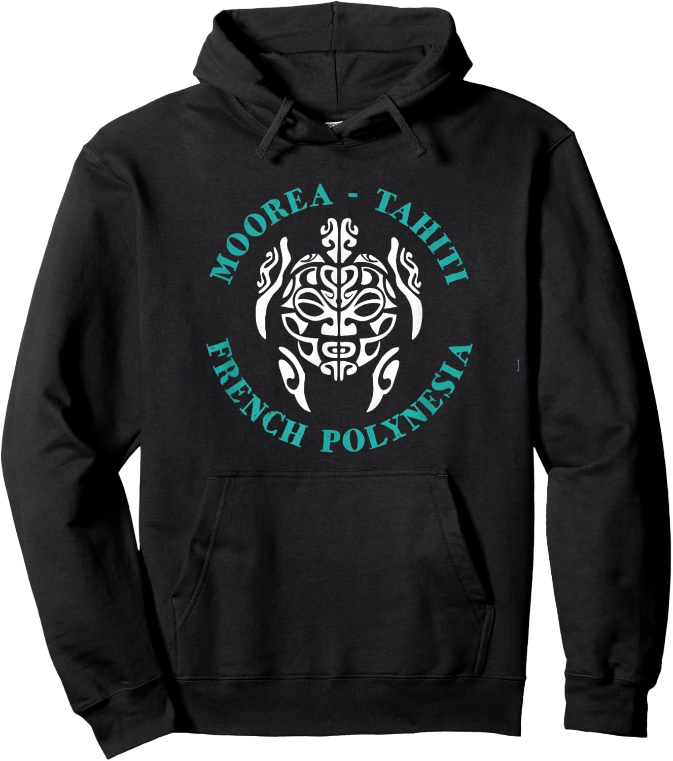Moorea Tahiti Sea Turtle, French Polynesia Hoodie - Hoodie | Black