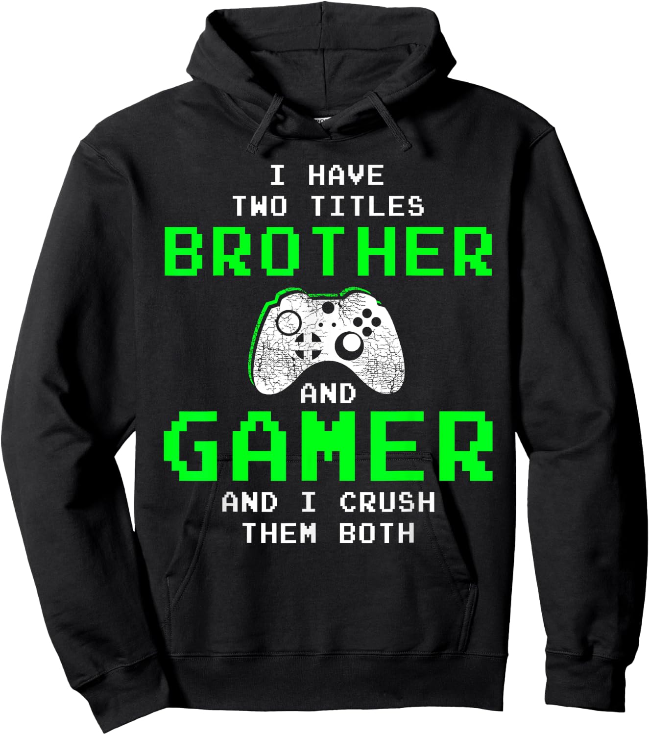 Funny Gaming Brothers - Gamer Gifts for Teen Boys Short Sleeve Hoodie - Hoodie | Black