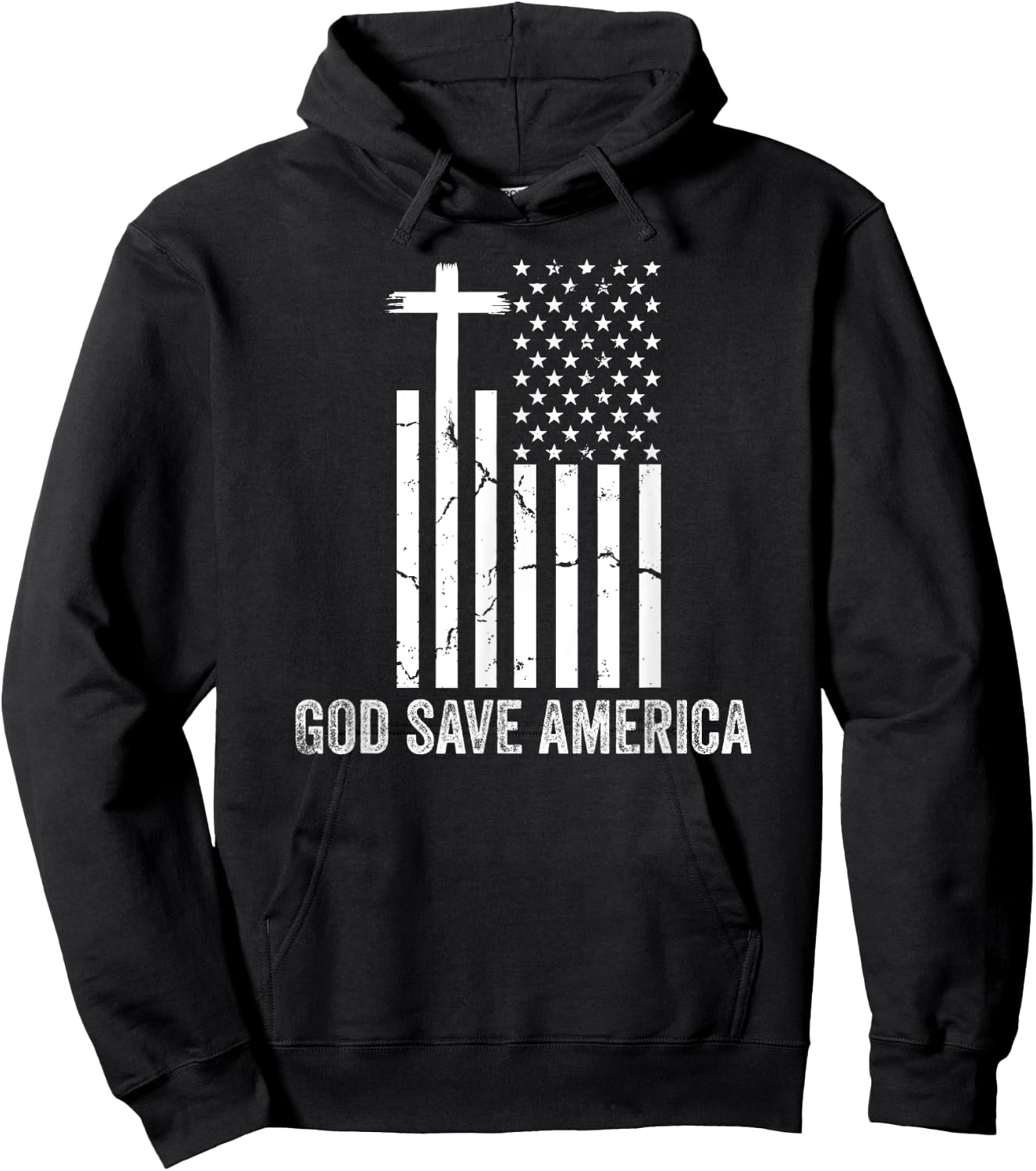 God Save America Sign,God American Flag Jesus Save America Hoodie - Hoodie | Black